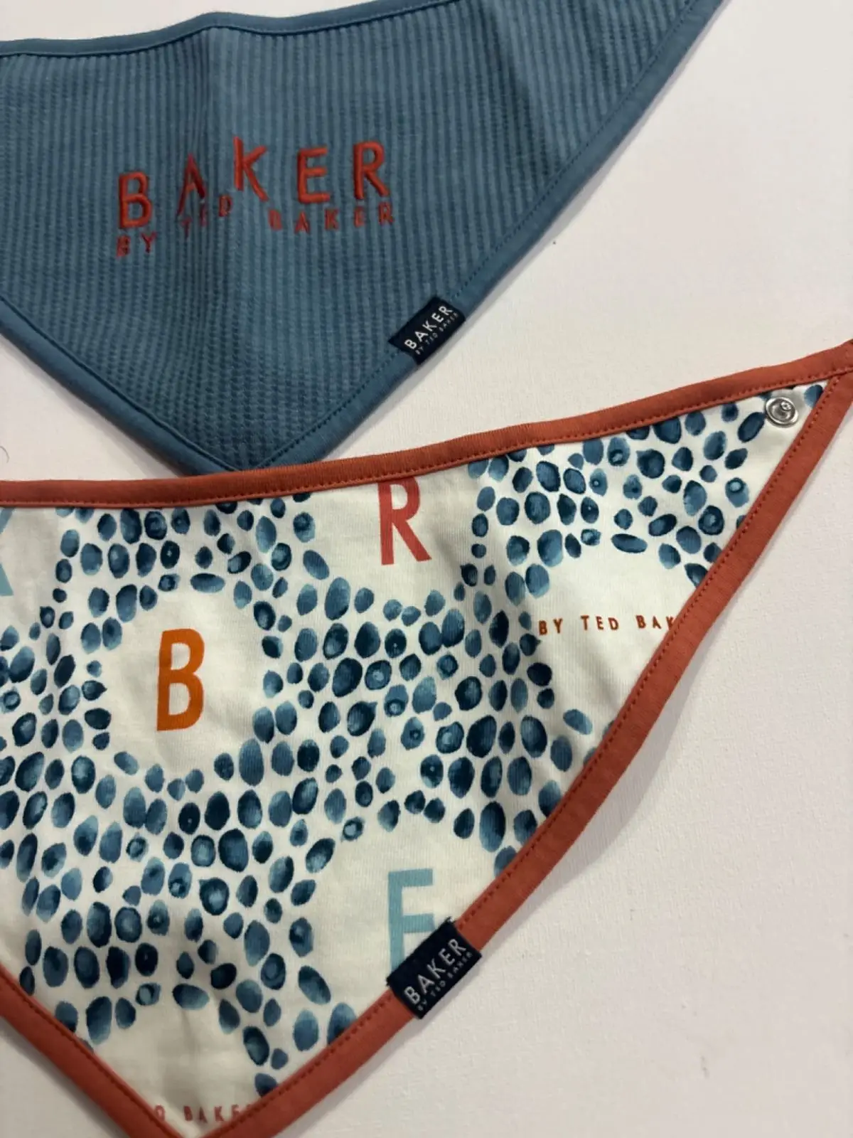 Ted Baker Baker by Ted Baker Blue Ribbed Baby Bib