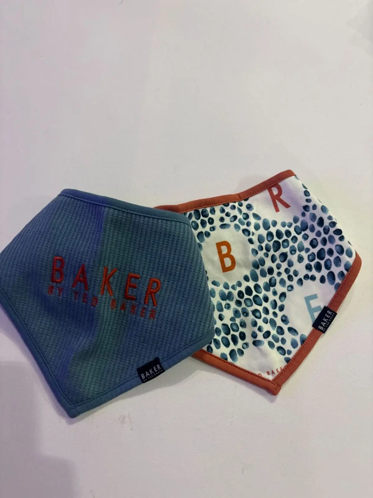 Baker by Ted Baker Blue Ribbed Baby Bib
