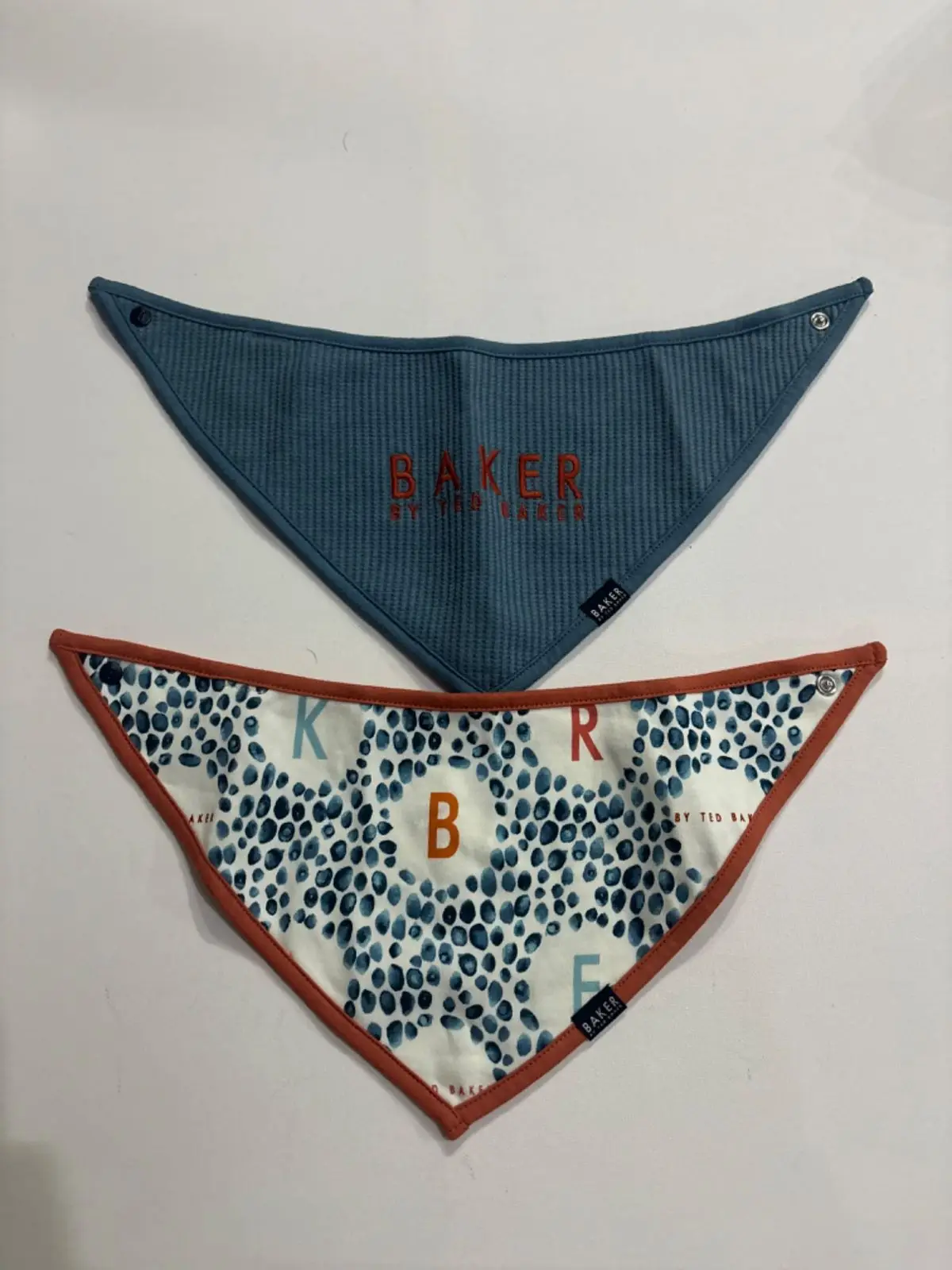 Baker by Ted Baker Blue Ribbed Baby Bib