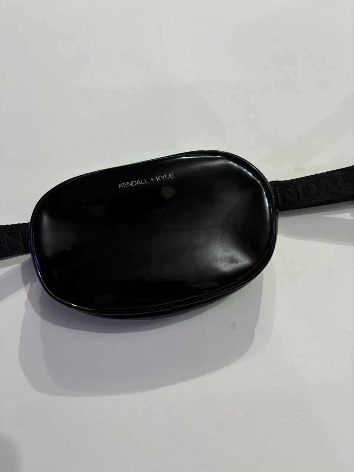 Kendall + Kylie Black Patent Waist Bag