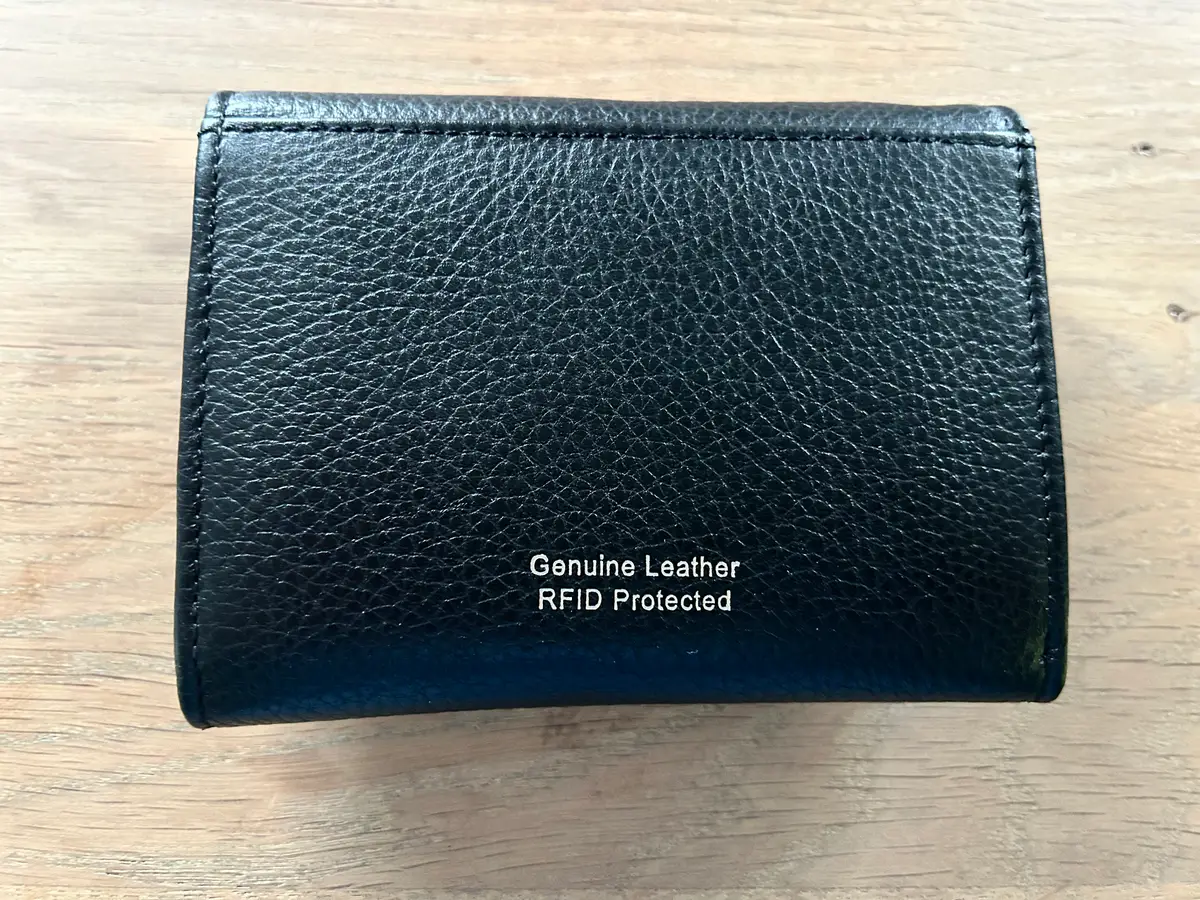 Black leather purse