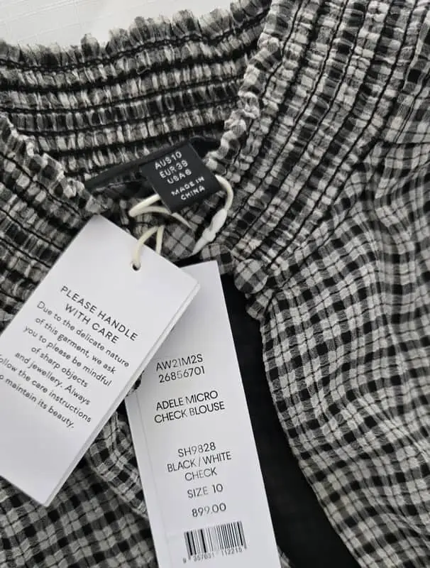 Forever New Adele Micro Check Top