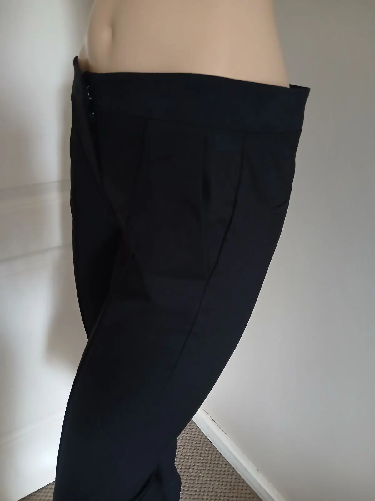 Mango Black Slim Fit Trousers