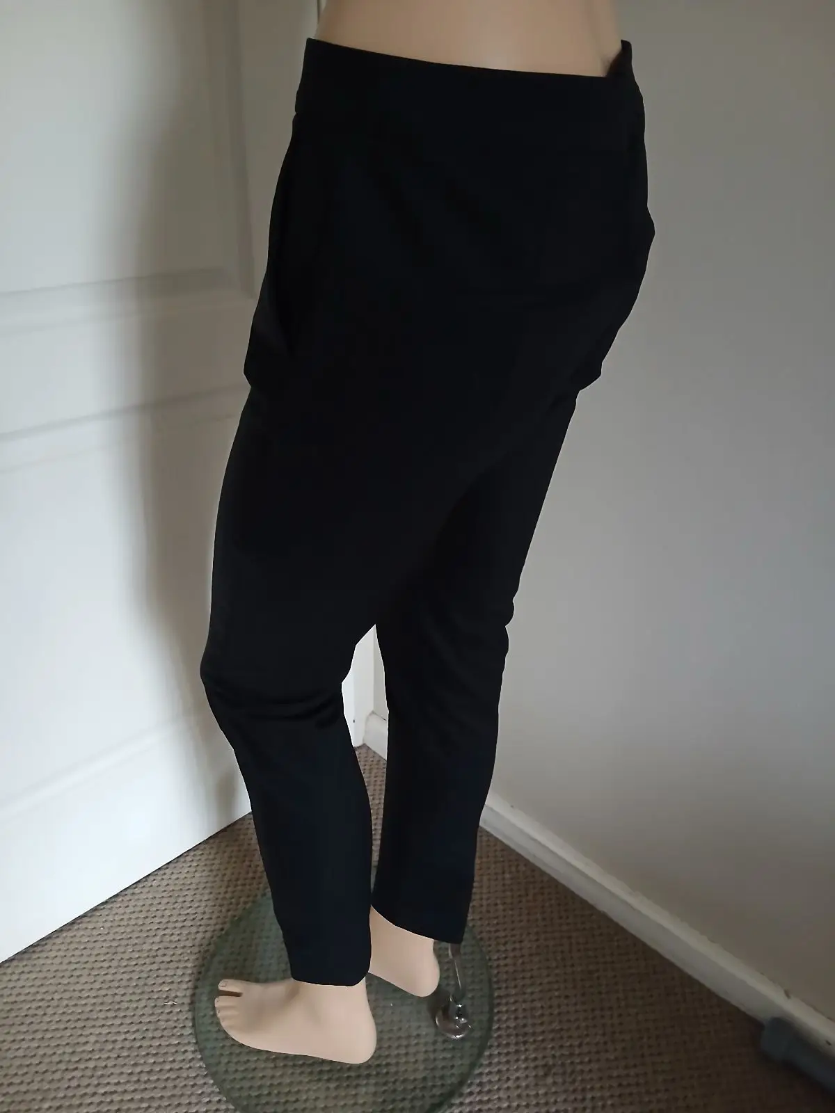 Mango Black Slim Fit Trousers