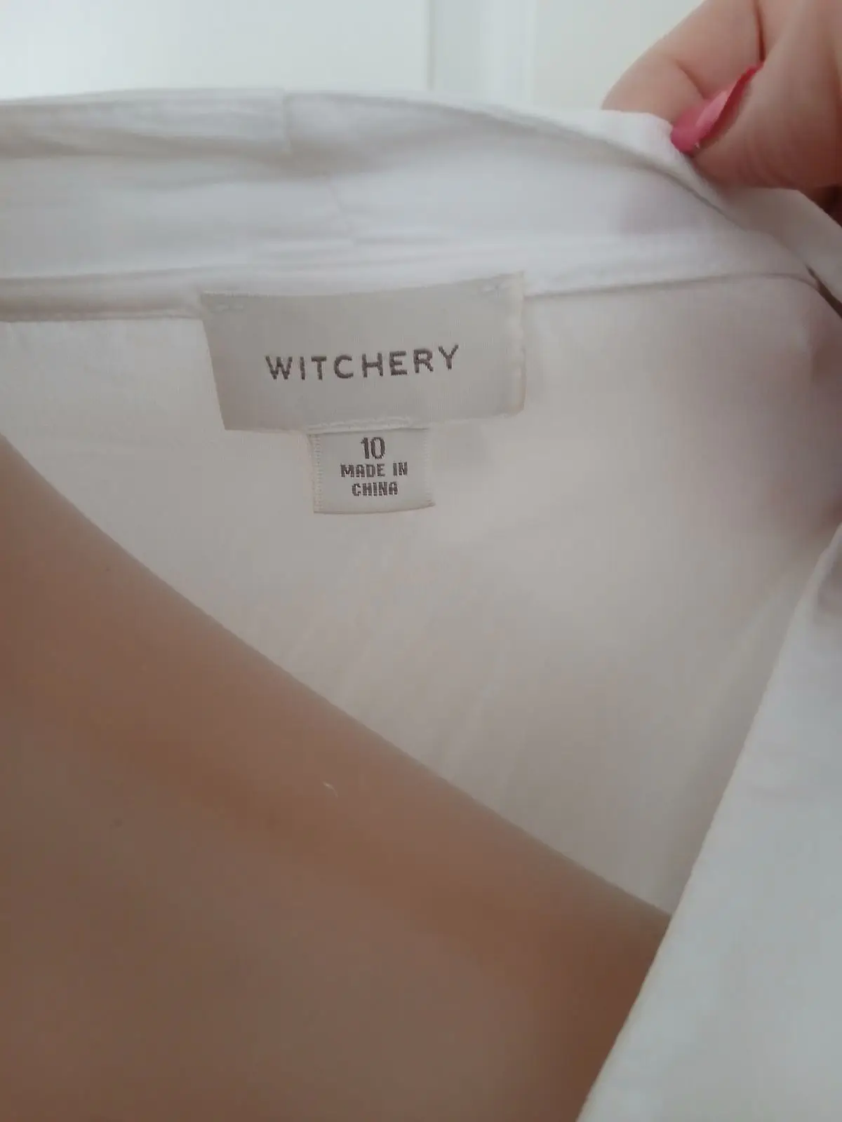 Witchery White Wrap Style Long Sleeve Blouse