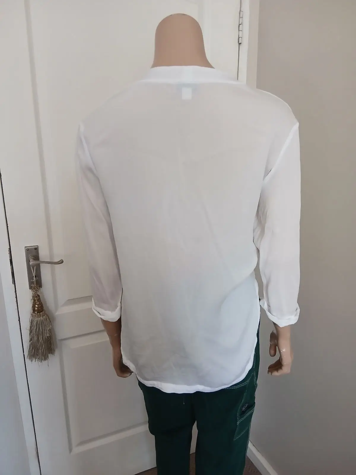 Witchery White Wrap Style Long Sleeve Blouse