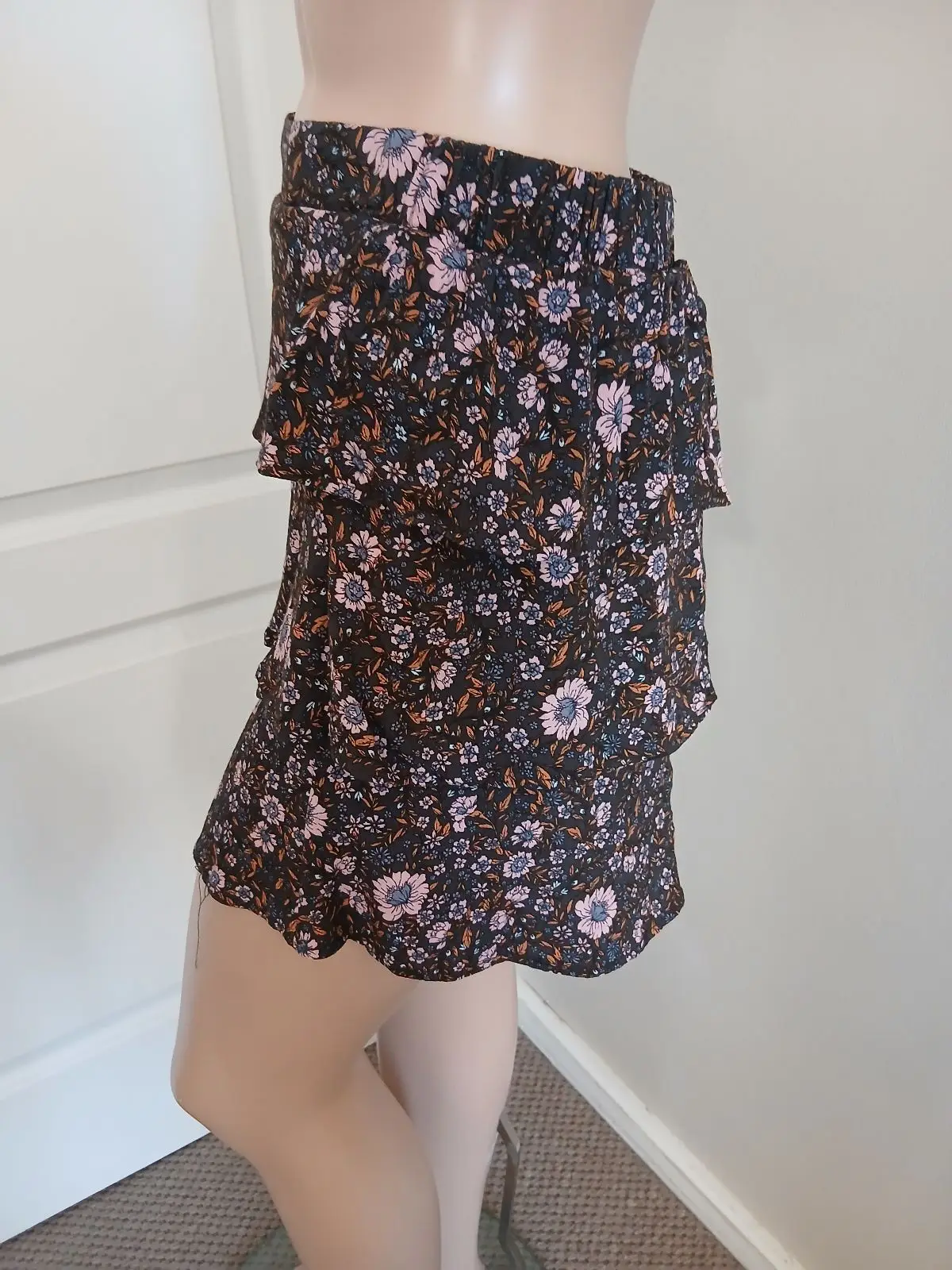 Cotton On Floral Tiered Mini Skirt