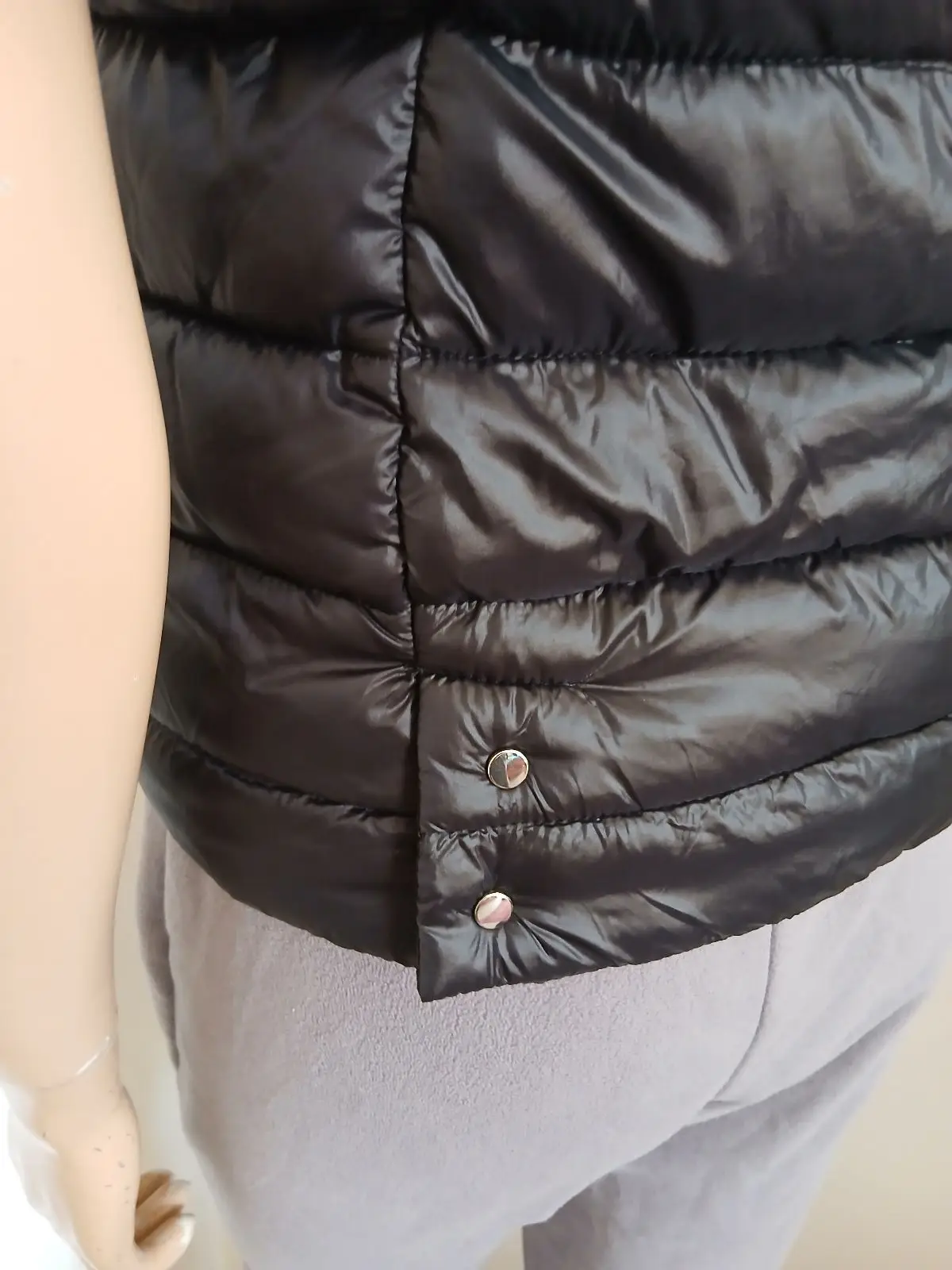 Mango Black Hooded Puffer Gilet
