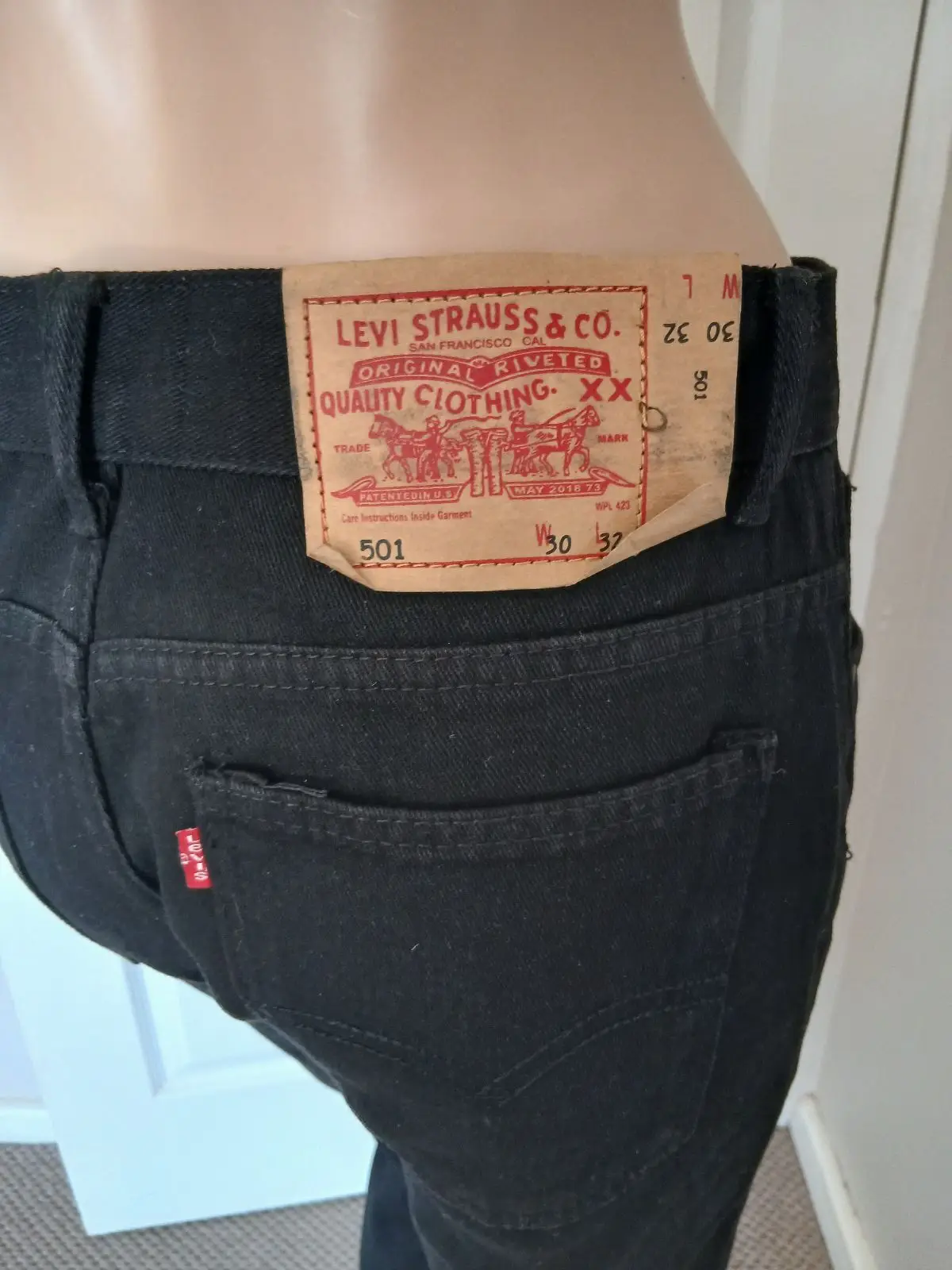 Levi's Black Straight Leg Jeans