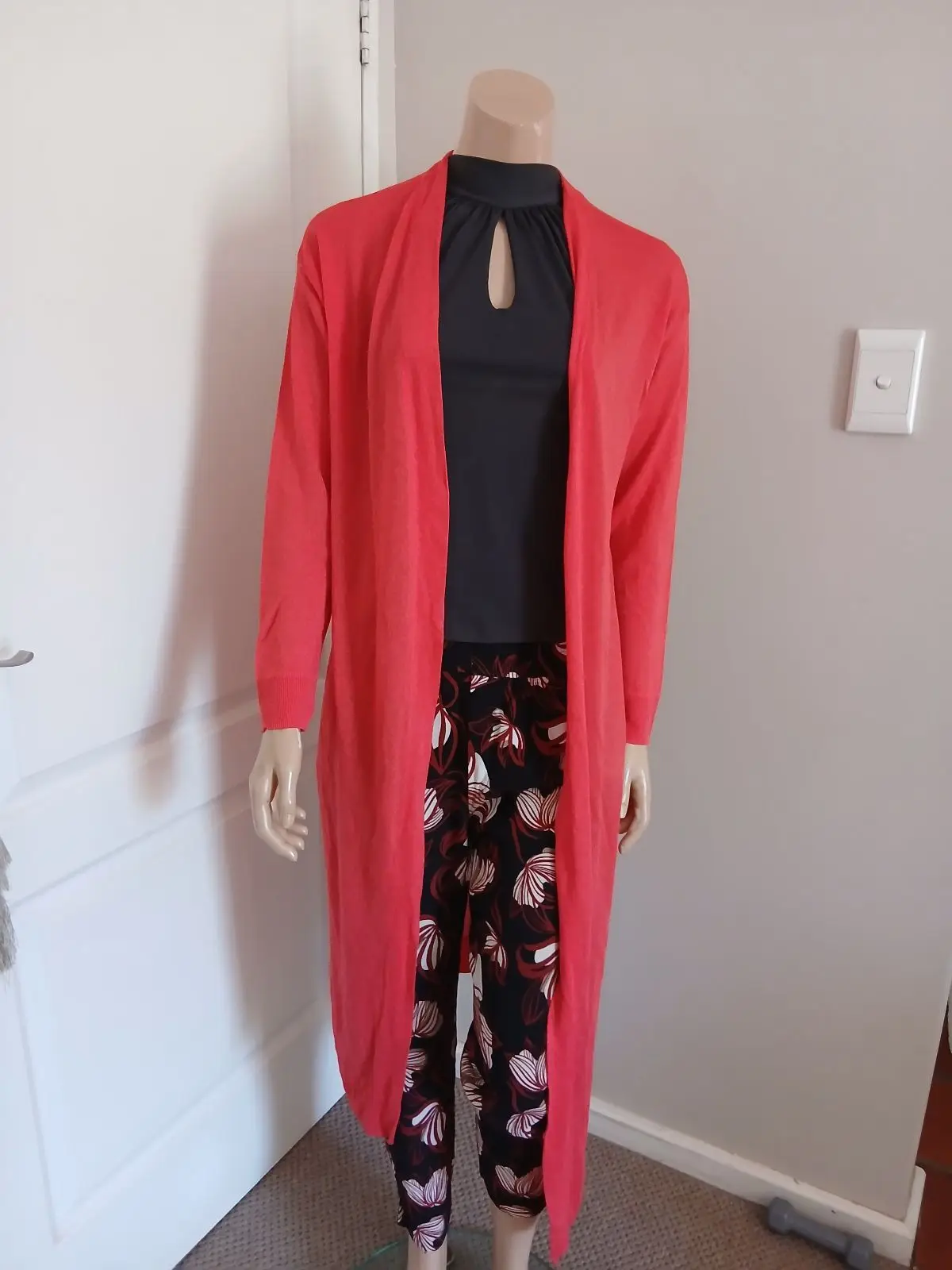 Michael Kors Longline Coral Cardigan
