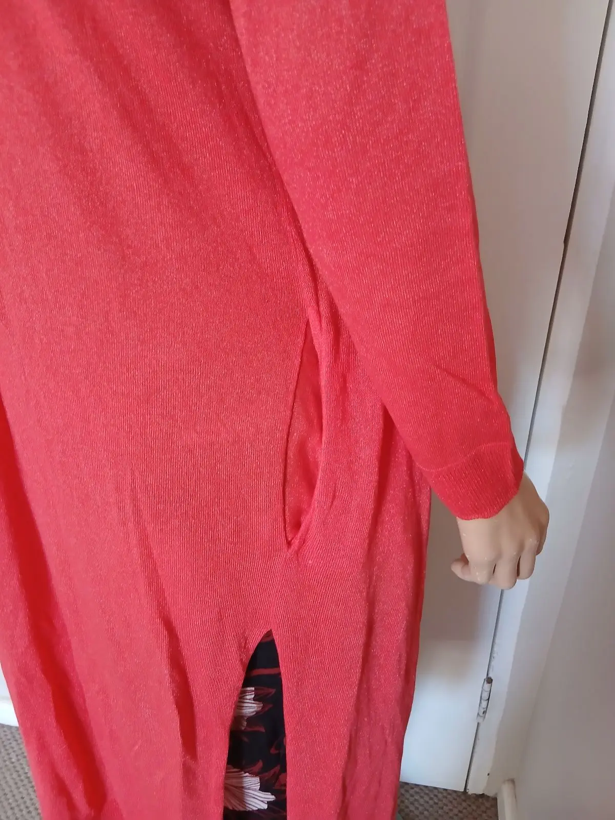 Michael Kors Longline Coral Cardigan