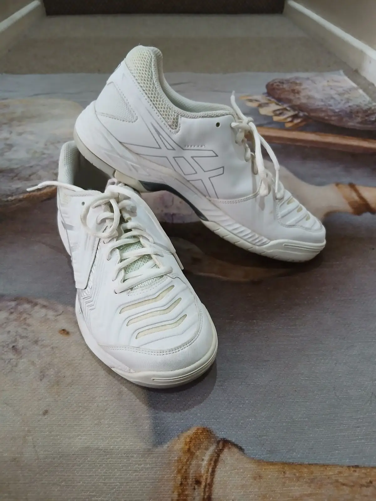 Asics Asics White Netball or Tennis Court Shoes