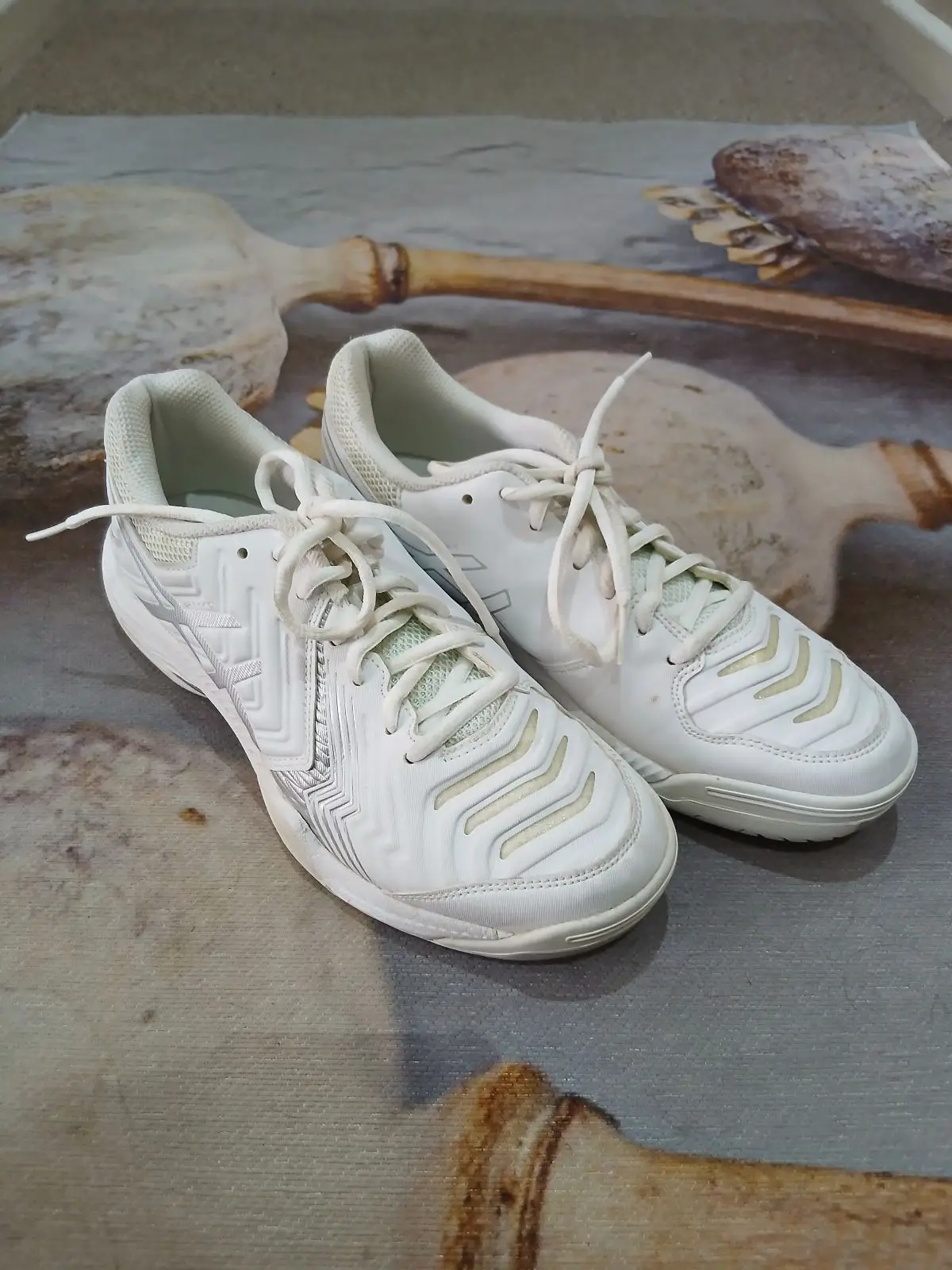 Asics White Netball or Tennis Court Shoes