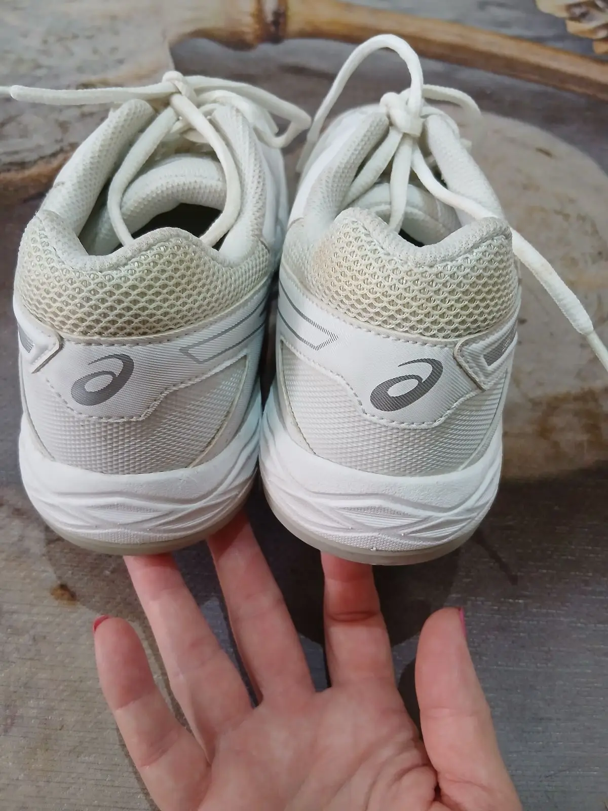 Asics White Netball or Tennis Court Shoes