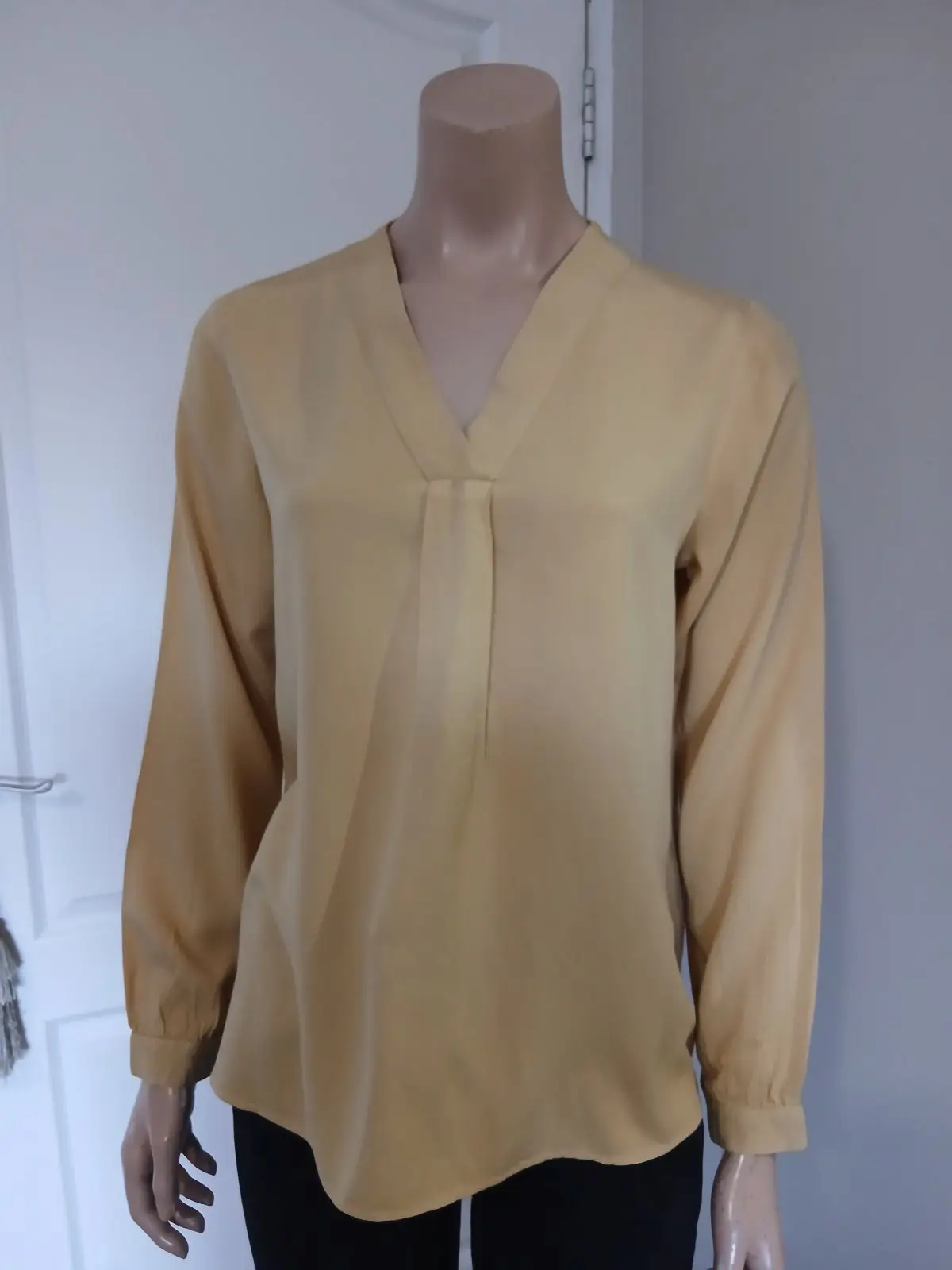 Poetry Poetry Yellow V-Neck Long Sleeve Blouse
