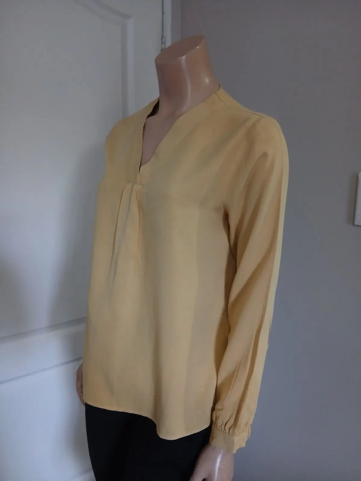 Poetry Yellow V-Neck Long Sleeve Blouse