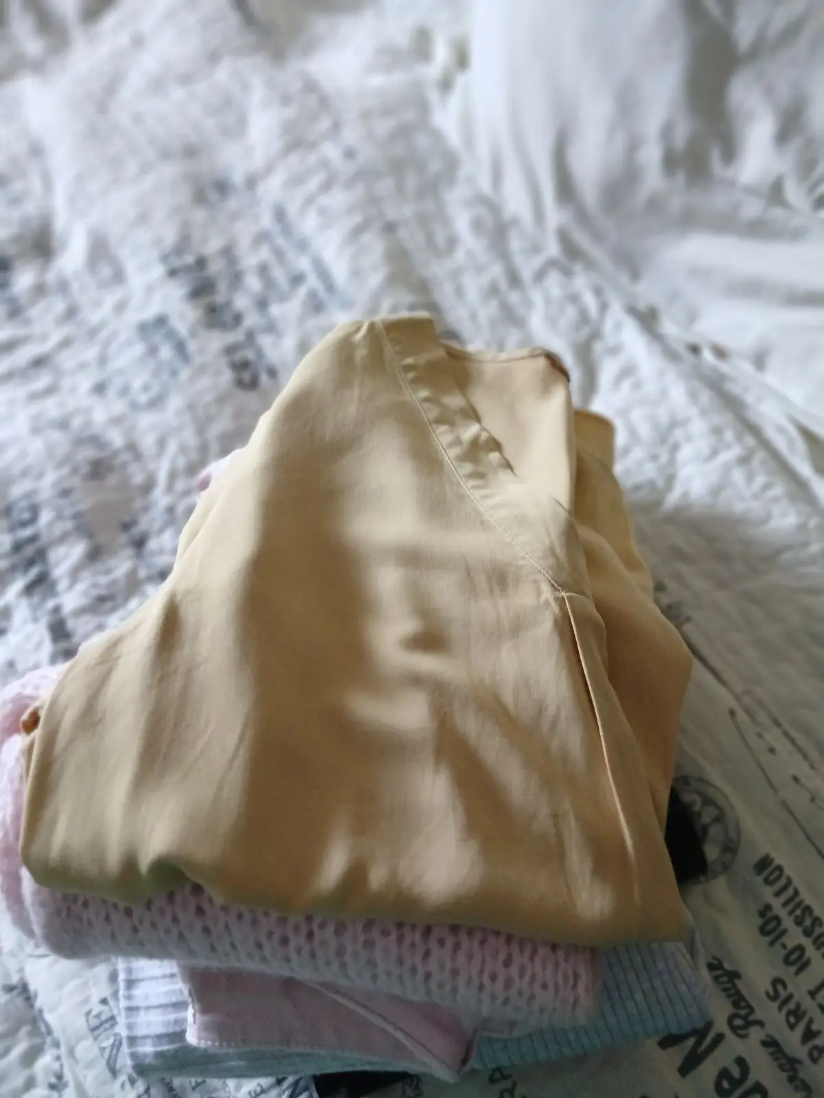 Poetry Yellow V-Neck Long Sleeve Blouse