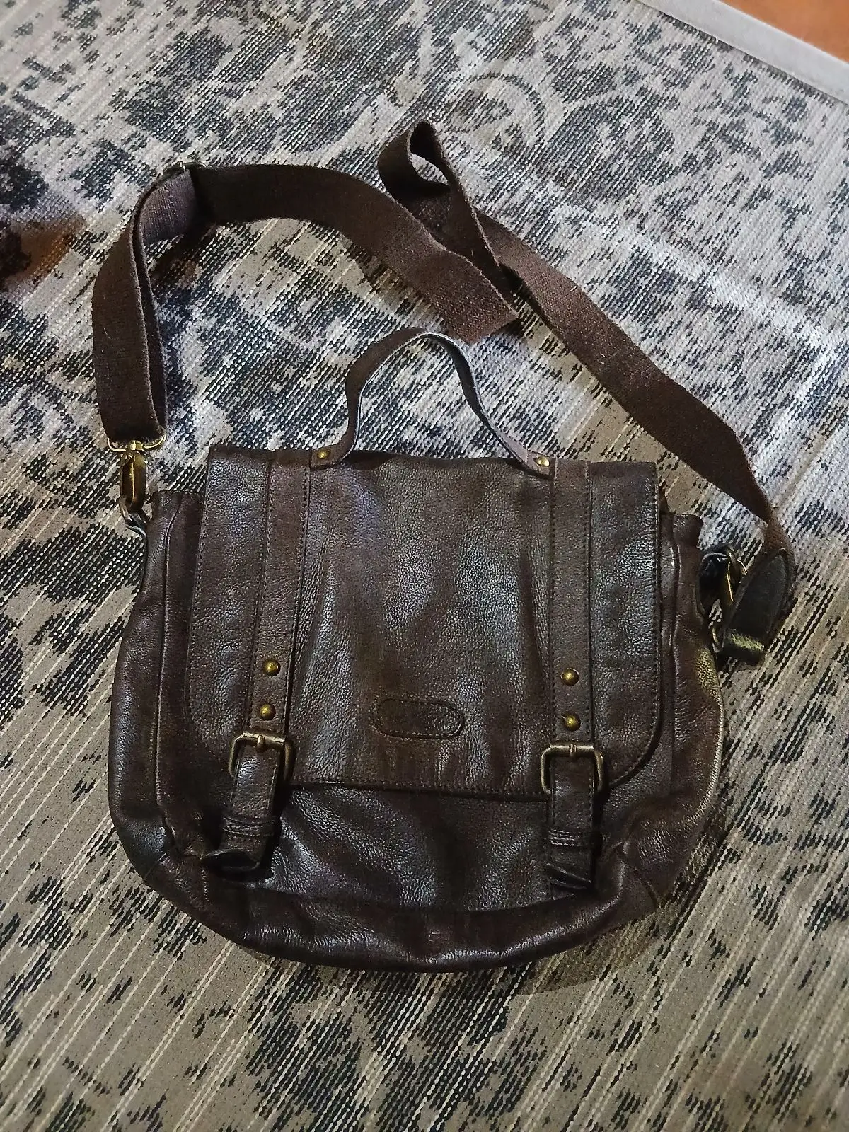 Old Khaki Old Khaki Brown Leather Messenger Bag