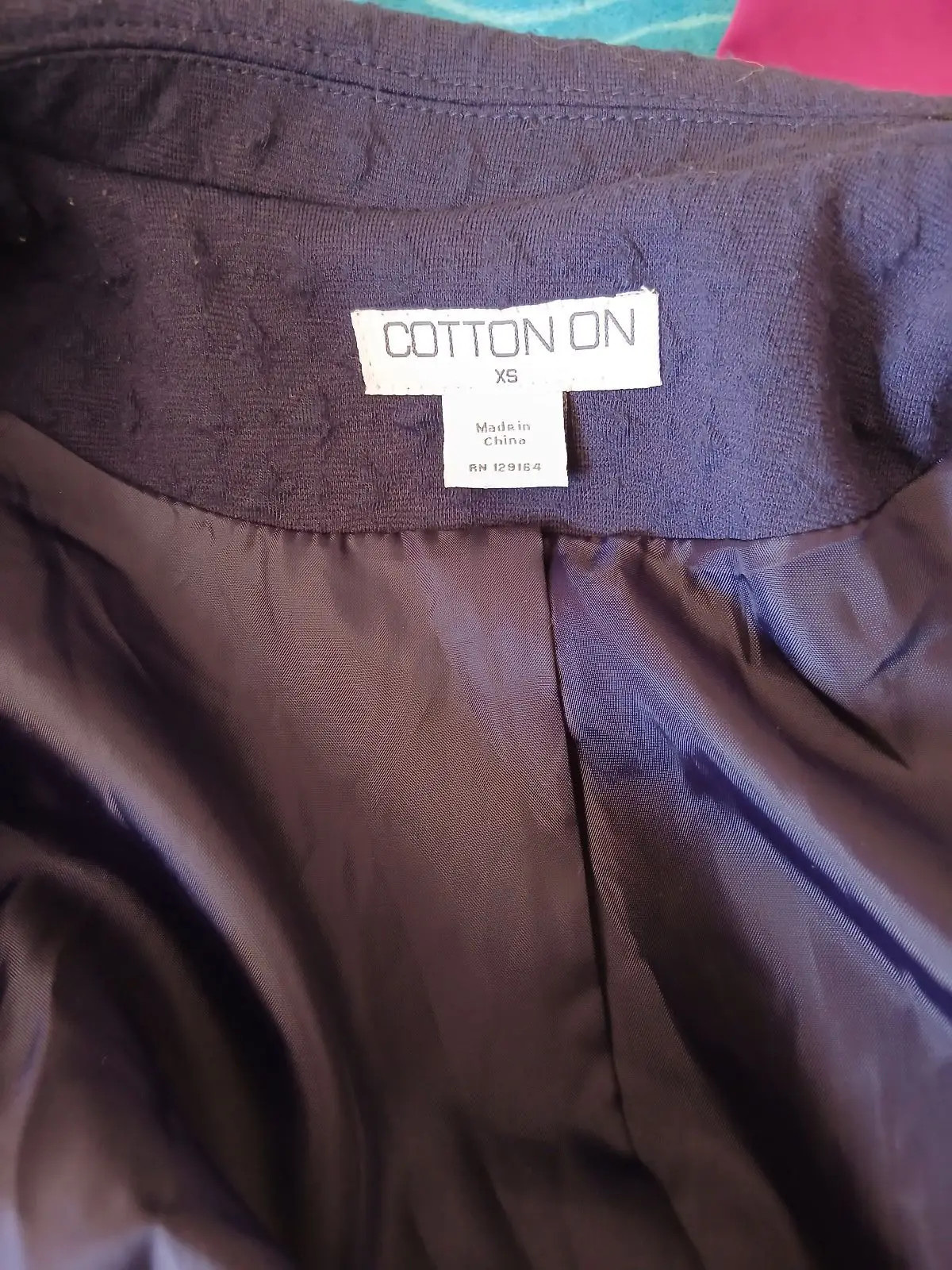 Cotton On Navy Textured Blazer