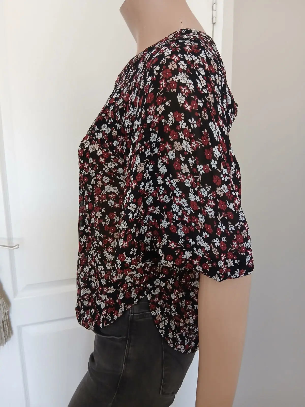 Country Road Floral Short Sleeve Blouse