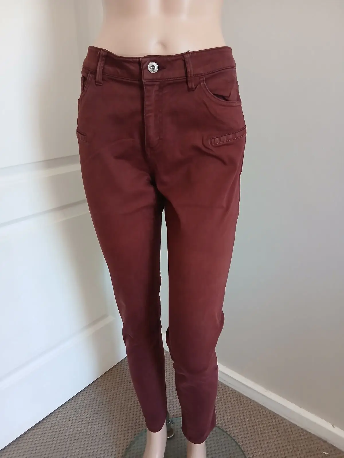 Country Road Burgundy Skinny Pants