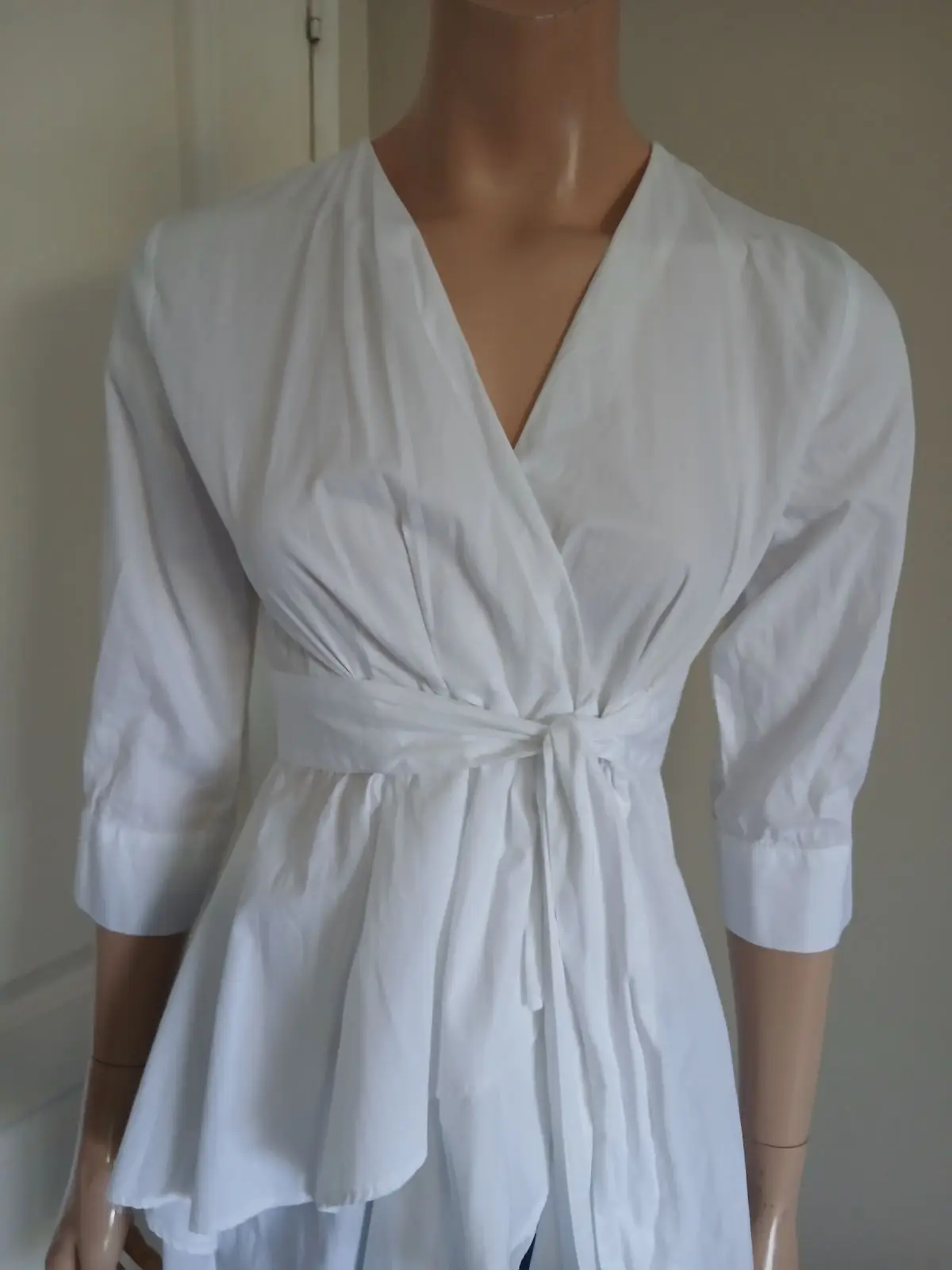 Truworths White Wrap Tunic Top