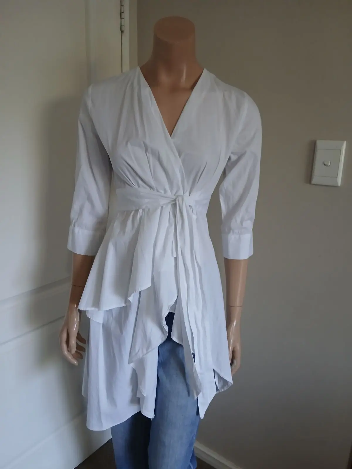 Truworths Truworths White Wrap Tunic Top