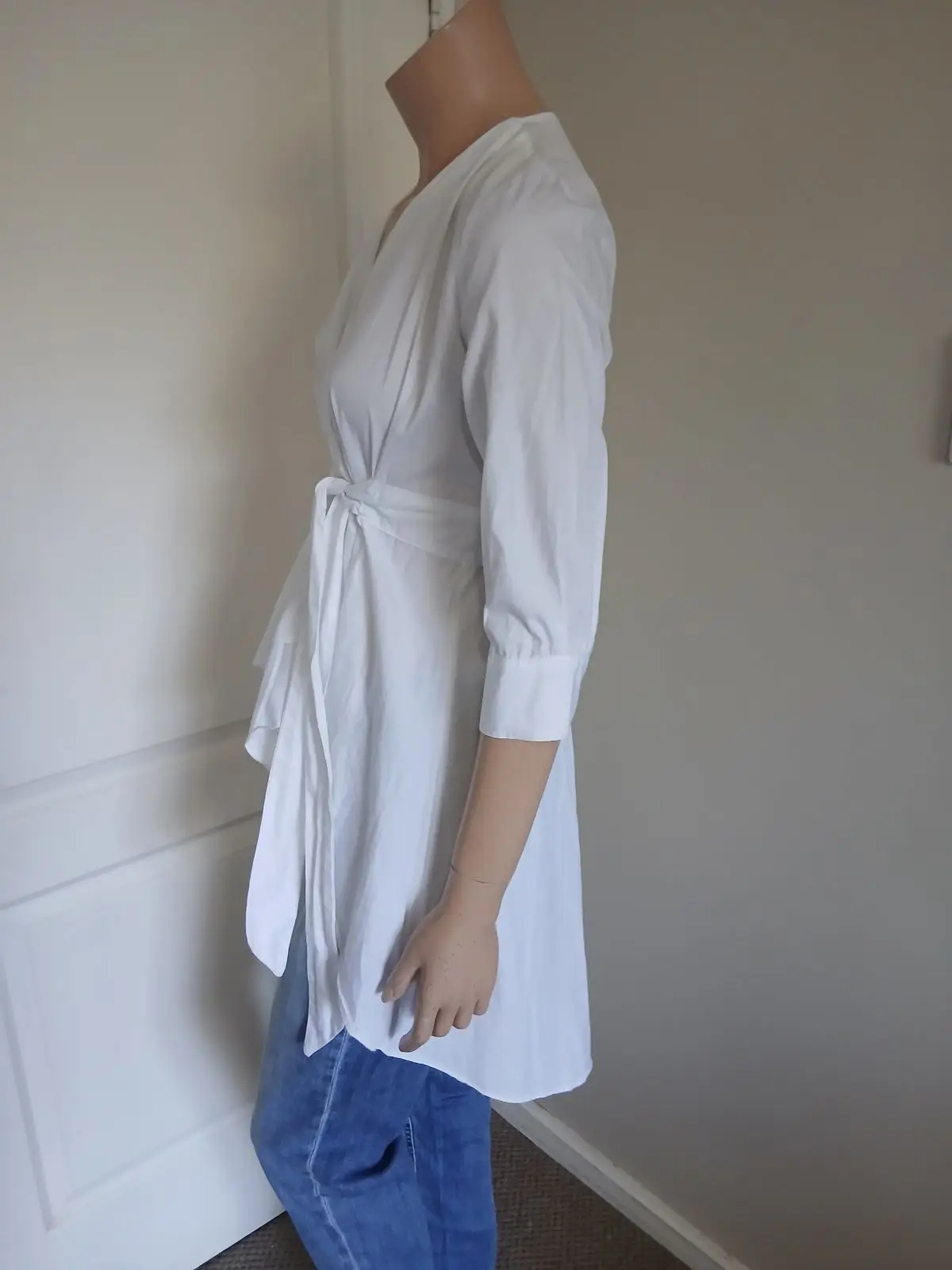 Truworths White Wrap Tunic Top