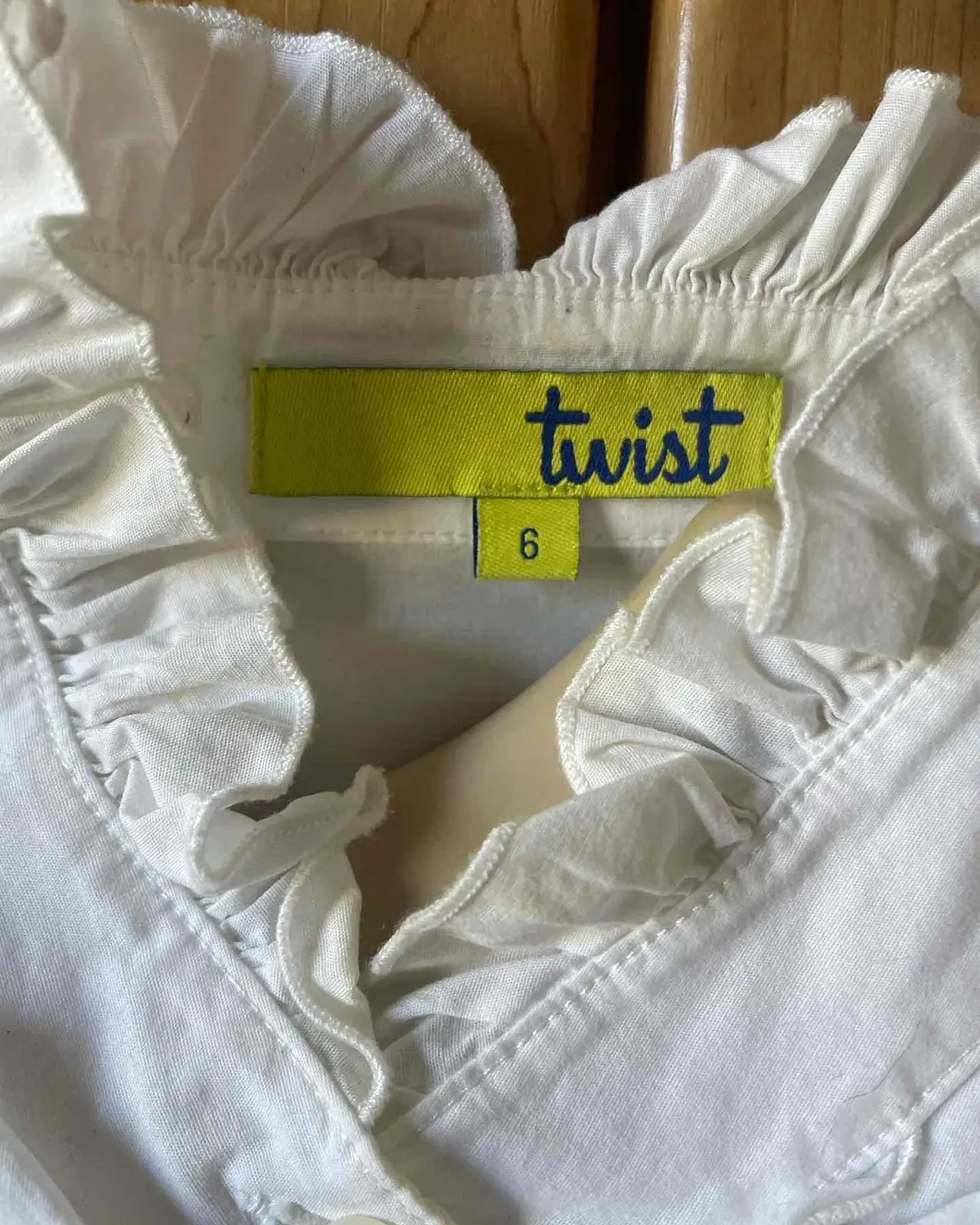 Woolworths White Ruffle Front Long Sleeve Blouse