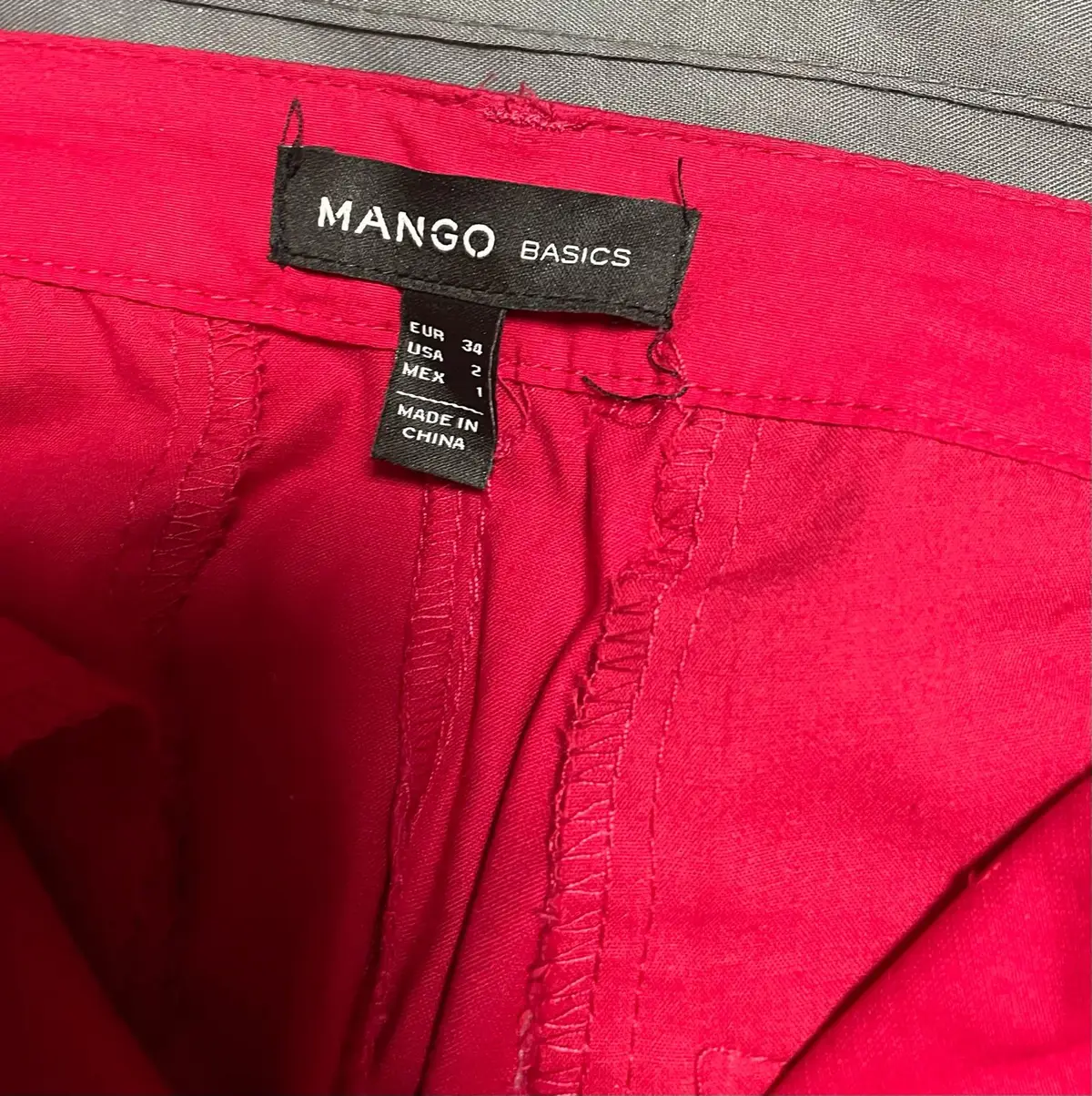 Mango Red Knee-Length Pencil Skirt