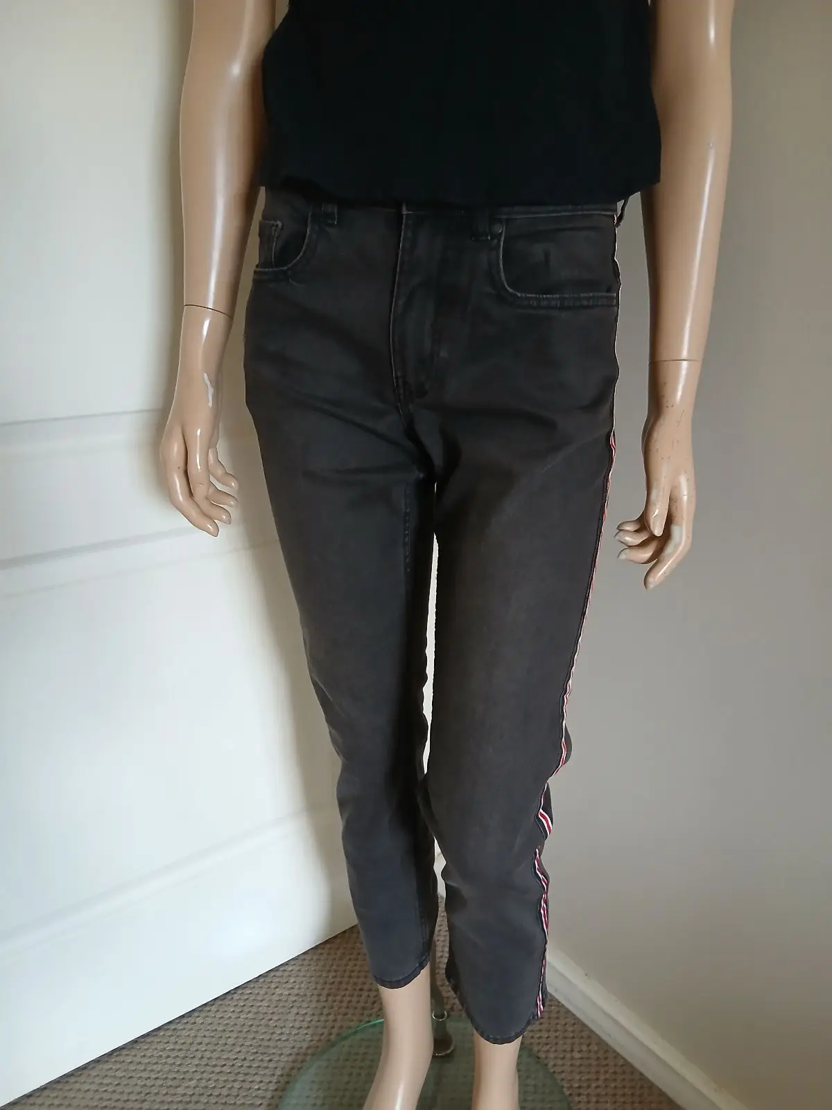 Cotton On Cotton On Dark Grey Skinny Jeans with Side Stripe