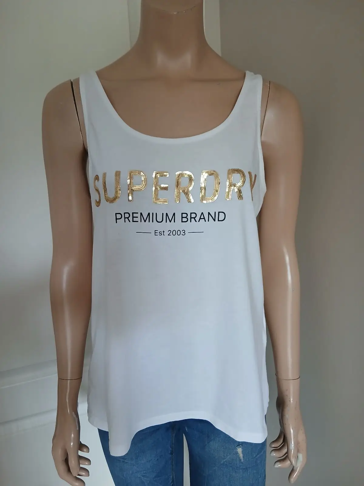 Superdry Superdry Premium Brand Sequin Tank Top