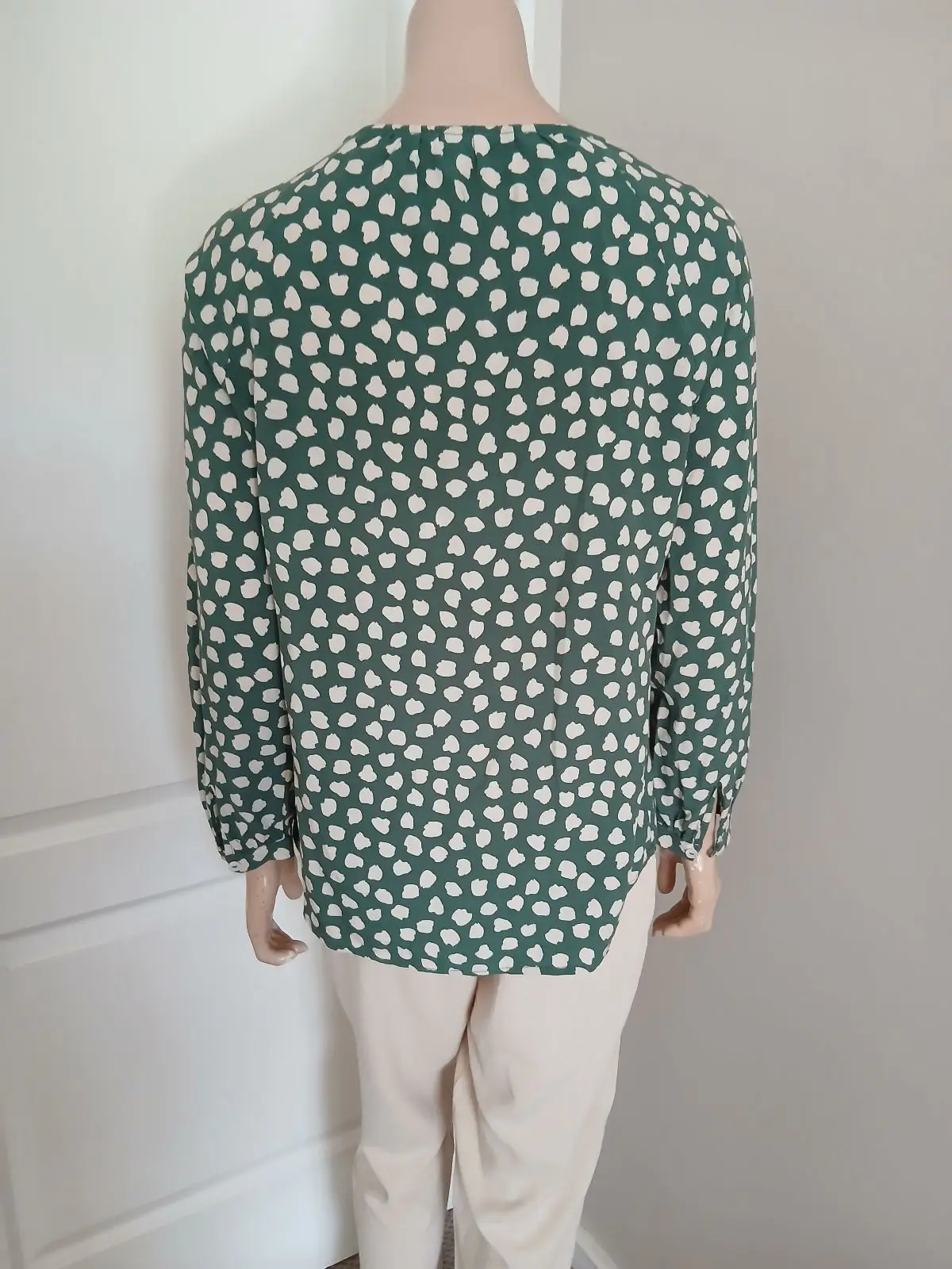 Poetry Green Patterned Long Sleeve Blouse