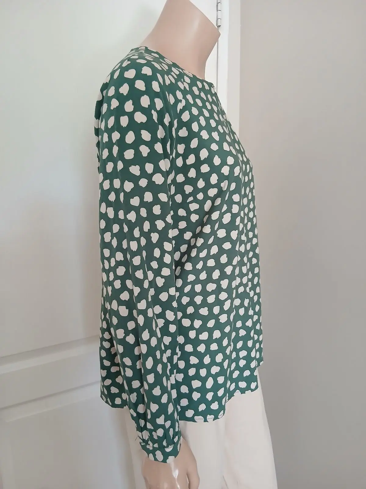 Poetry Green Patterned Long Sleeve Blouse