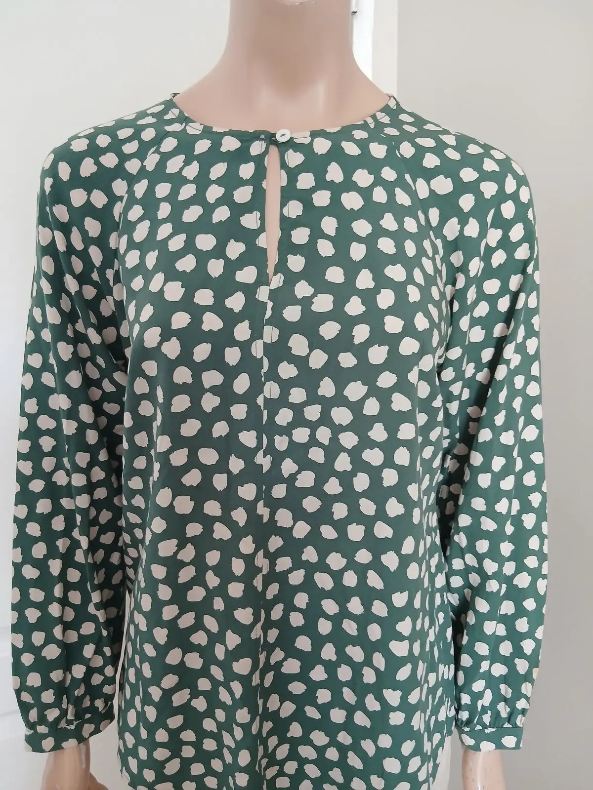 Poetry Green Patterned Long Sleeve Blouse