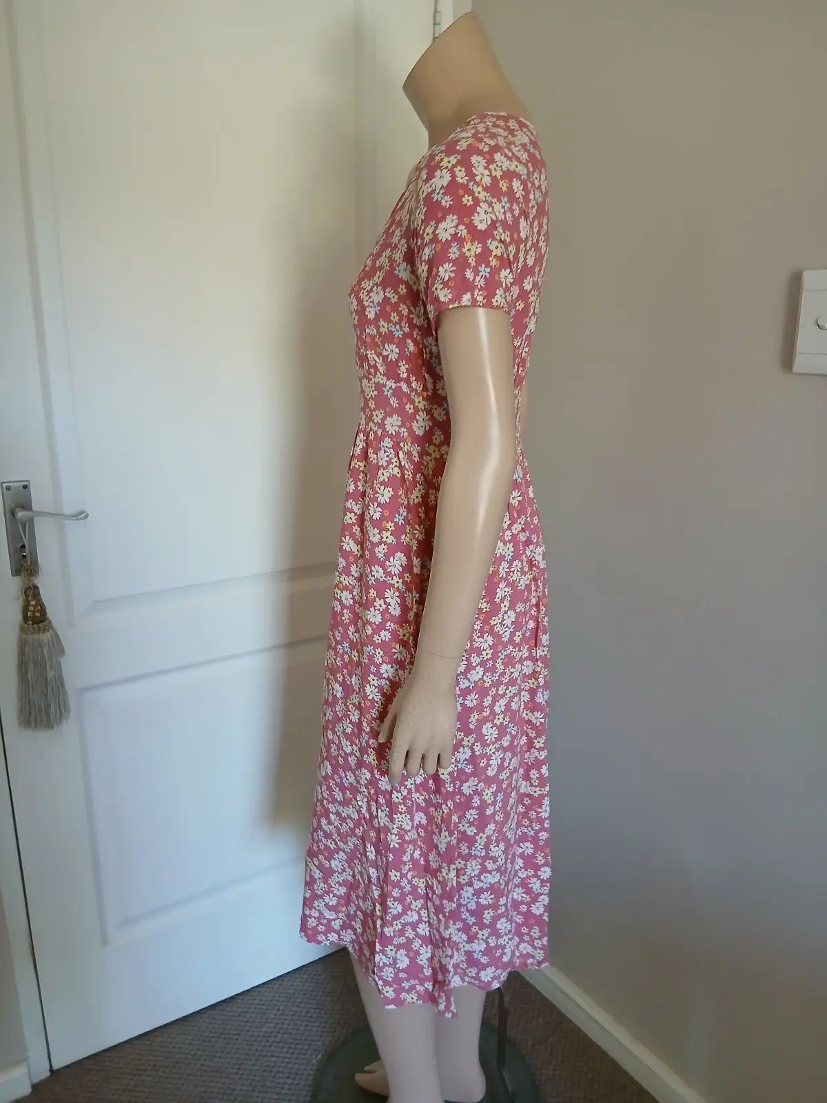 Cotton On Pink Floral Button-Down Midi Dress
