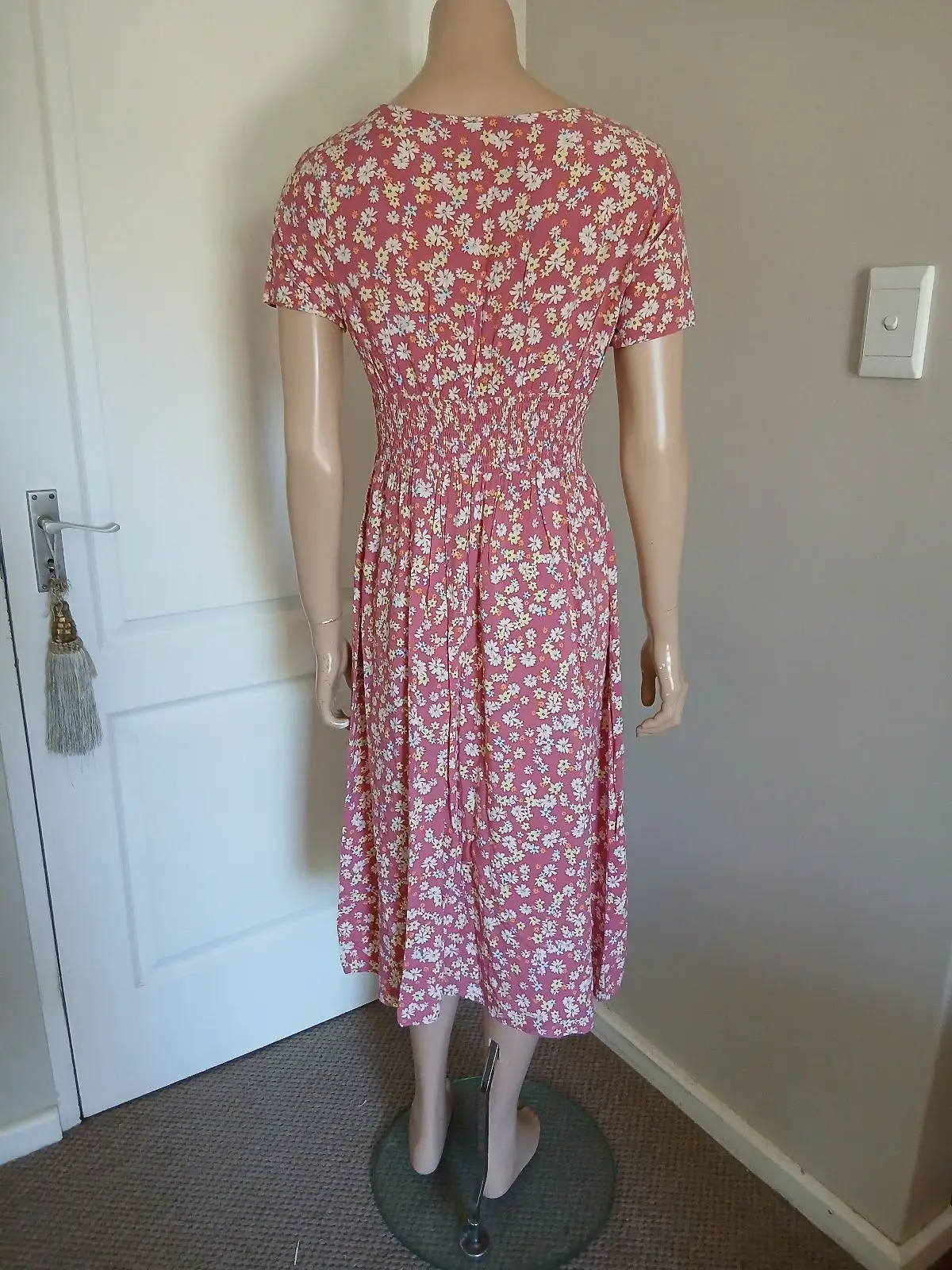 Cotton On Pink Floral Button-Down Midi Dress