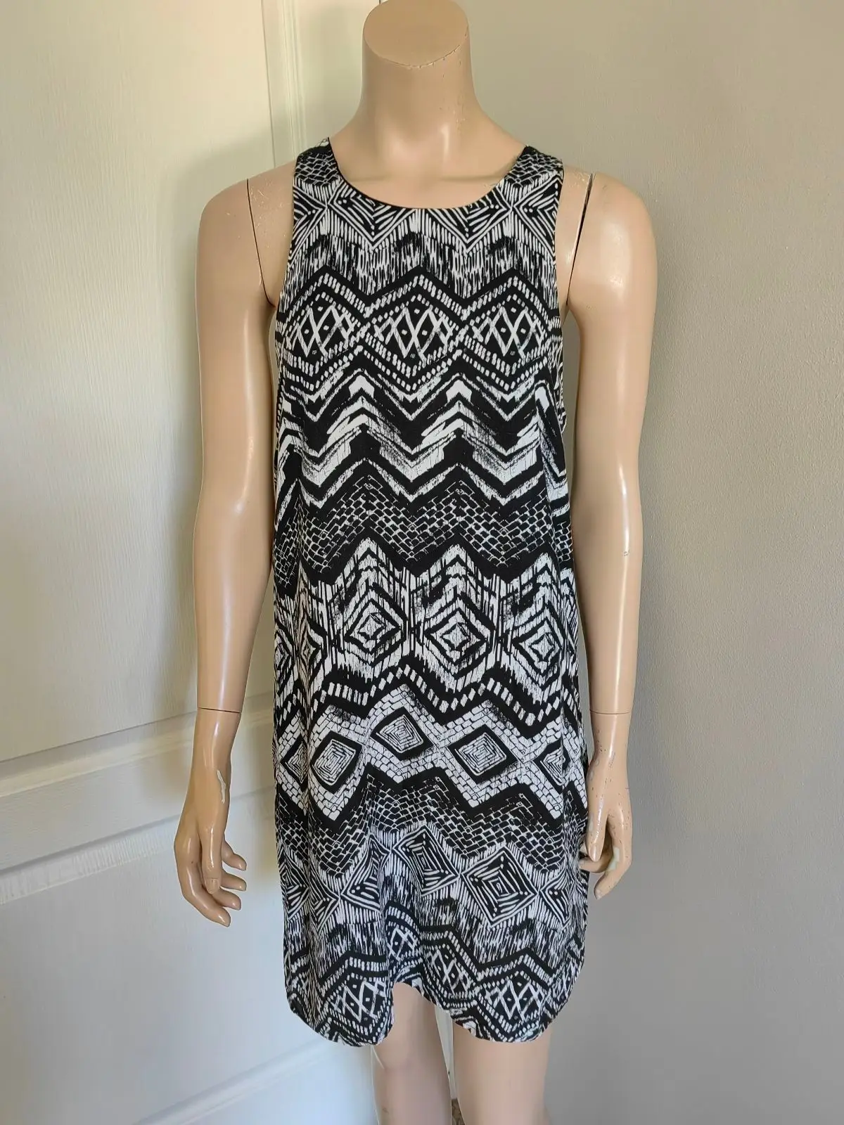Cotton On Cotton On Black and White Patterned Dress