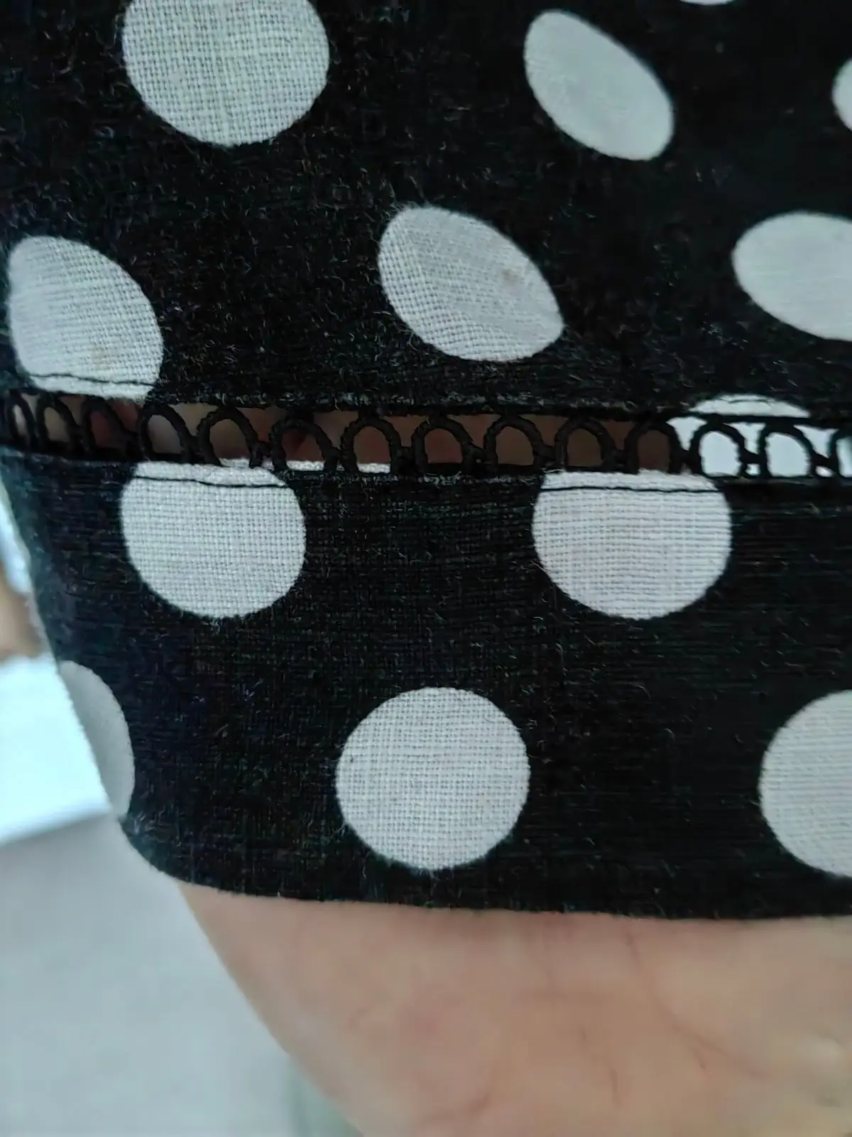 Country Road Black and White Polka Dot Top