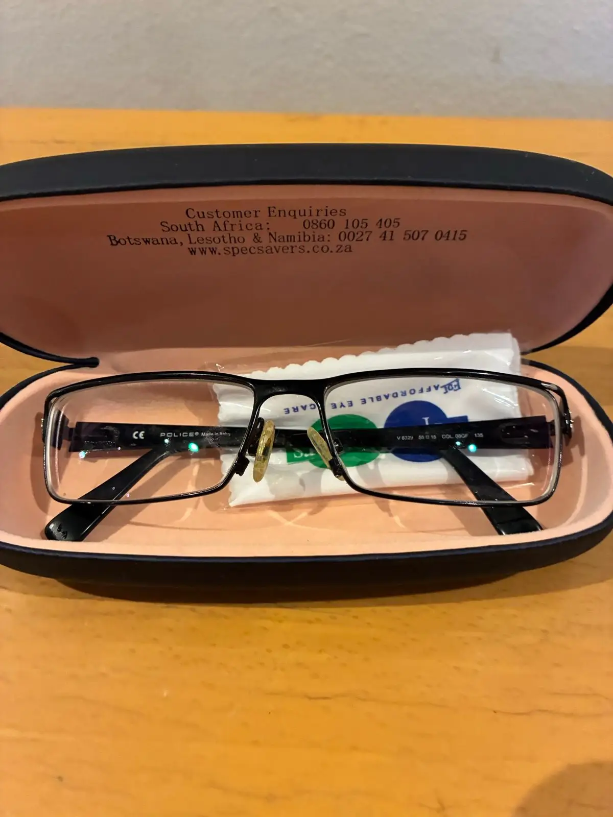 Police Black Eyeglasses