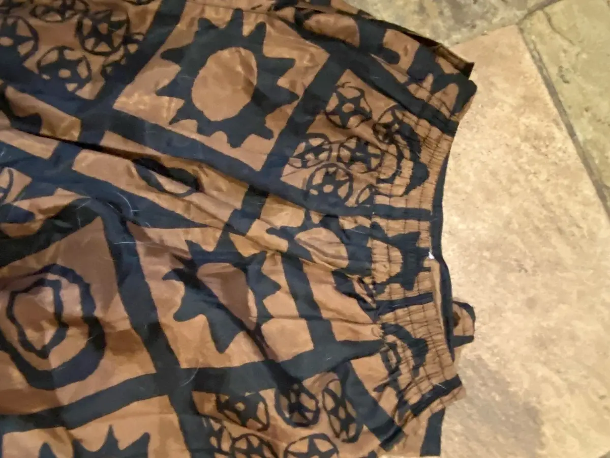 Brown Patterned Pants
