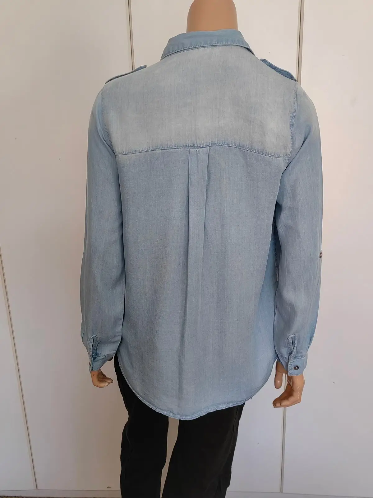 Foschini Light Blue Denim Button-Up Shirt