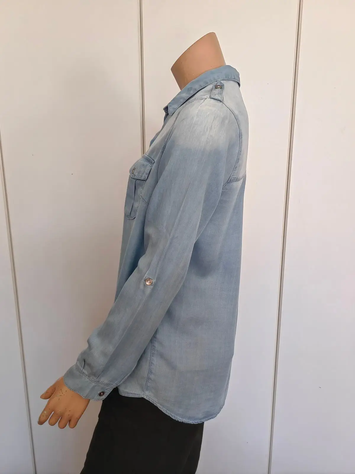 Foschini Light Blue Denim Button-Up Shirt