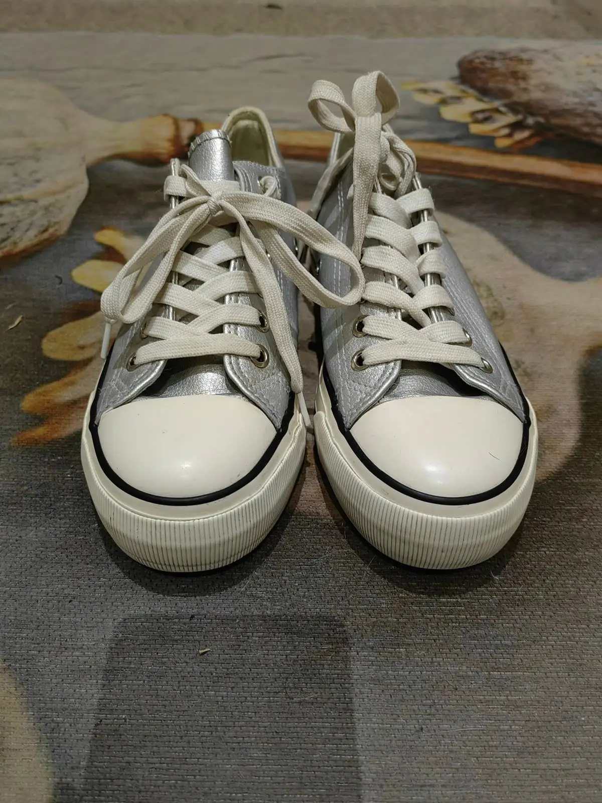 Cotton On Cotton On Silver Sneakers Size 4