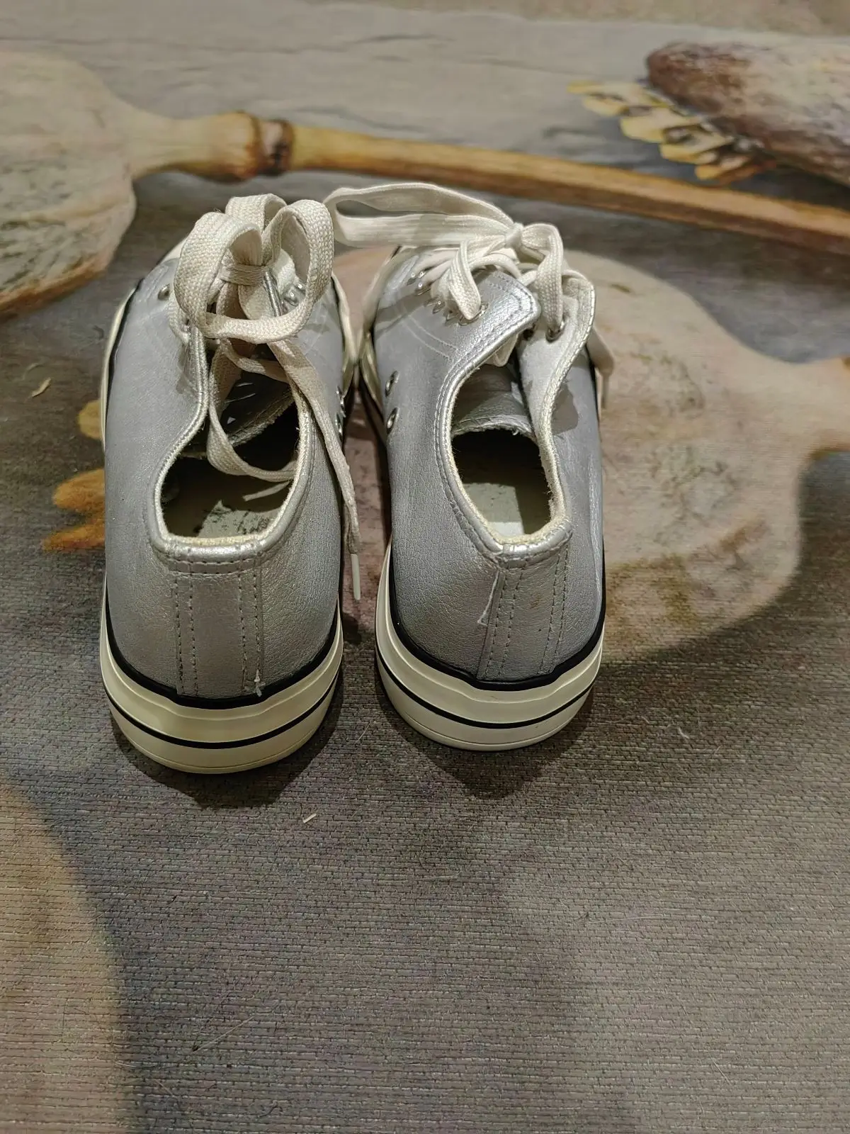 Cotton On Silver Sneakers Size 4