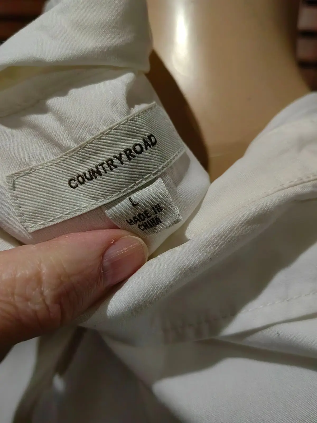 Country Road White Button-Up Shirt