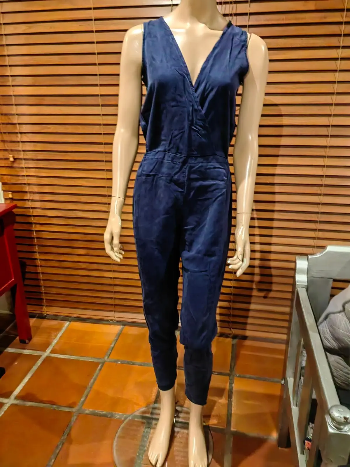 Poetry Navy Jumpsuit Size 6