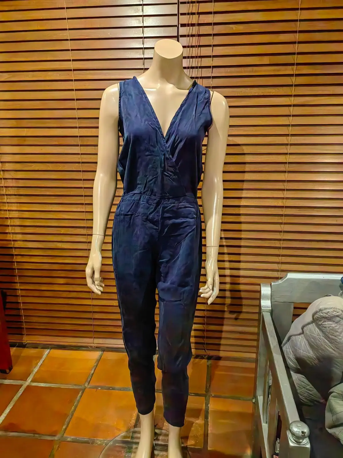 Poetry Navy Jumpsuit Size 6