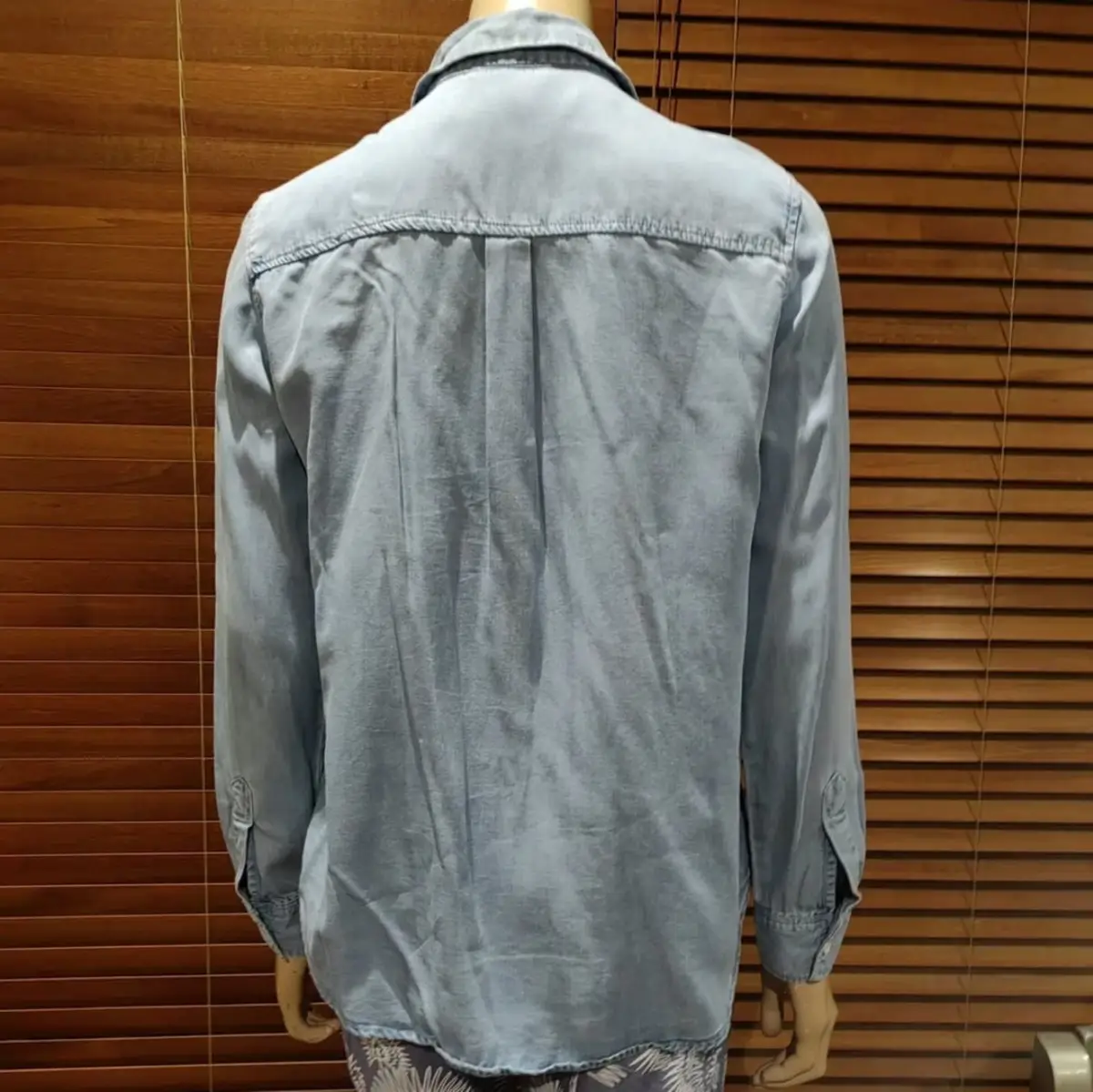 Mango Light Blue Long-Sleeve Shirt