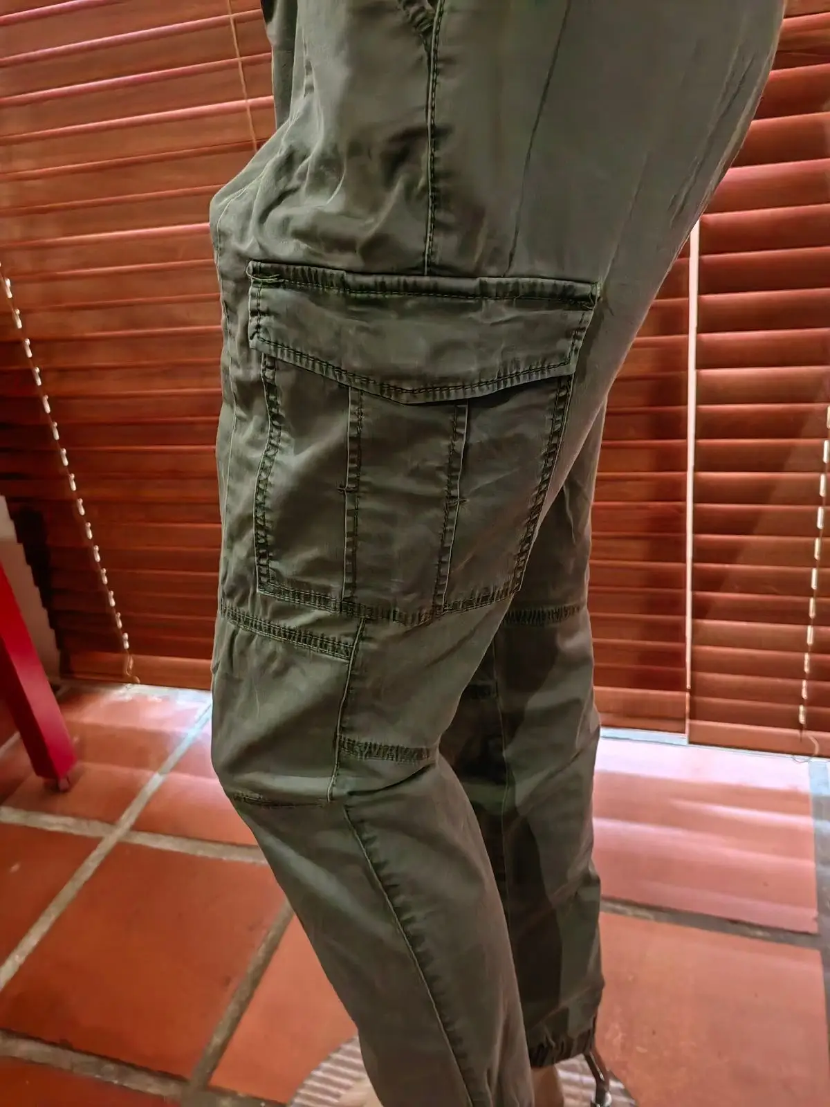 H&M Green Cargo Pants Size 14